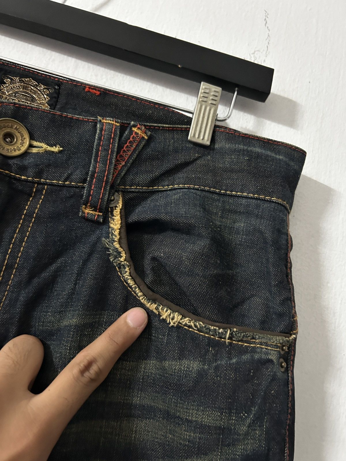 If Six Was Nine 2000’s Japan Back Number Black Jeans punk style Size US 32 / EU 48 - 6 Thumbnail