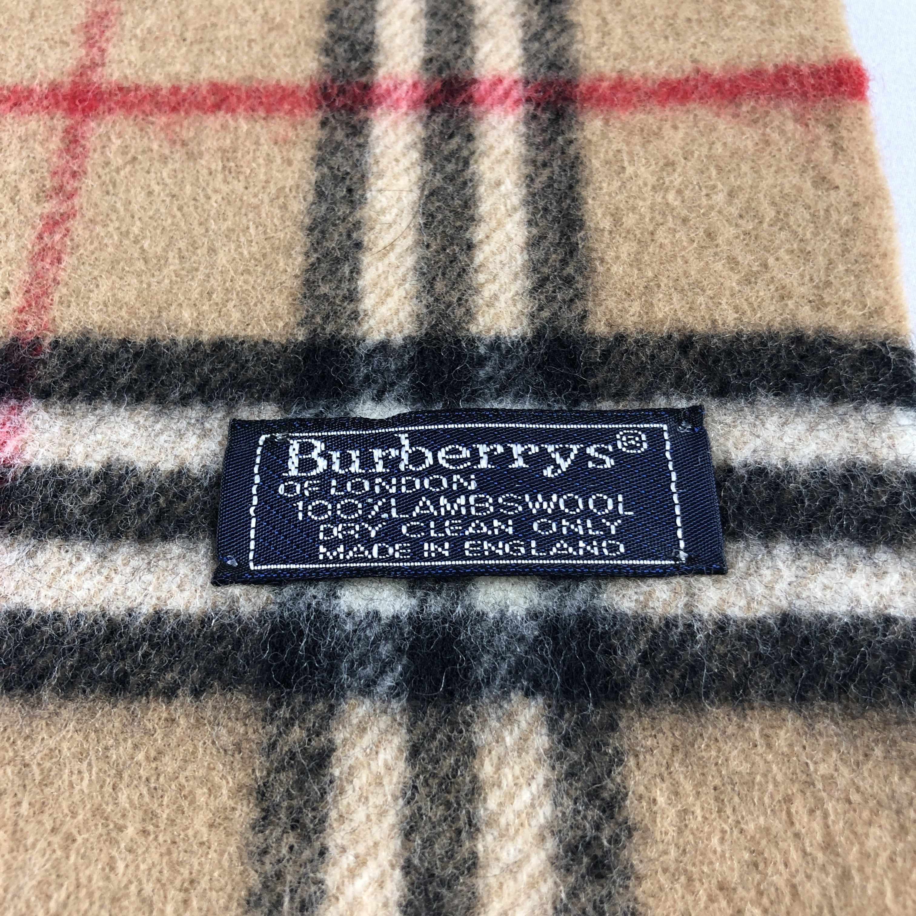 Burberry Burberrys Nova Check Tan Wool Scarf Muffler V2834 Size ONE SIZE - 5 Thumbnail