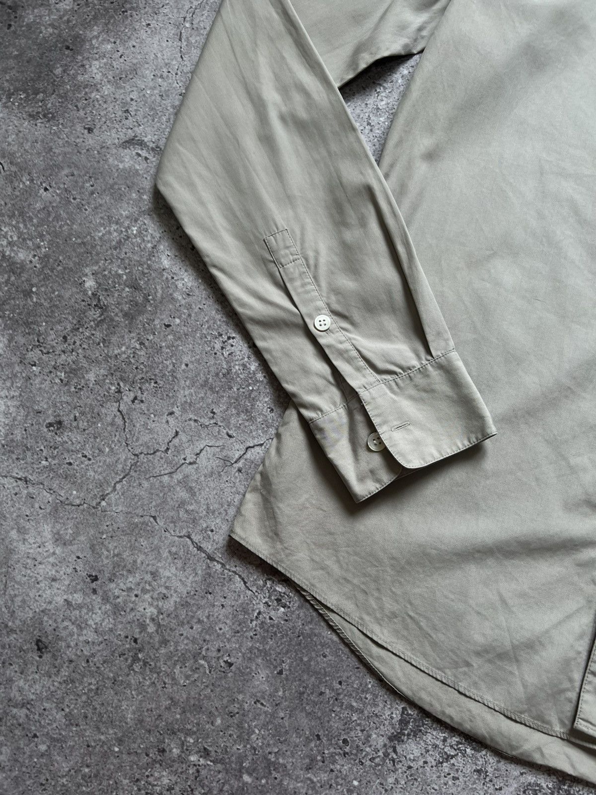Helmut Lang Helmut Lang Cotton Shirt Button Up Long Sleeve Beige Size US S / EU 44-46 / 1 - 7 Thumbnail