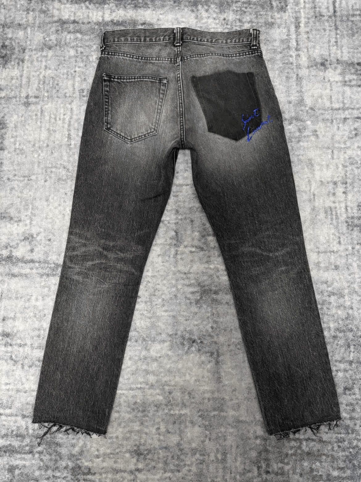 Saint Laurent Paris Sz 28 Saint Laurent Paris 17AW Heavy Wash Distressed Denim- Size US 28 / EU 44 - 2 Thumbnail