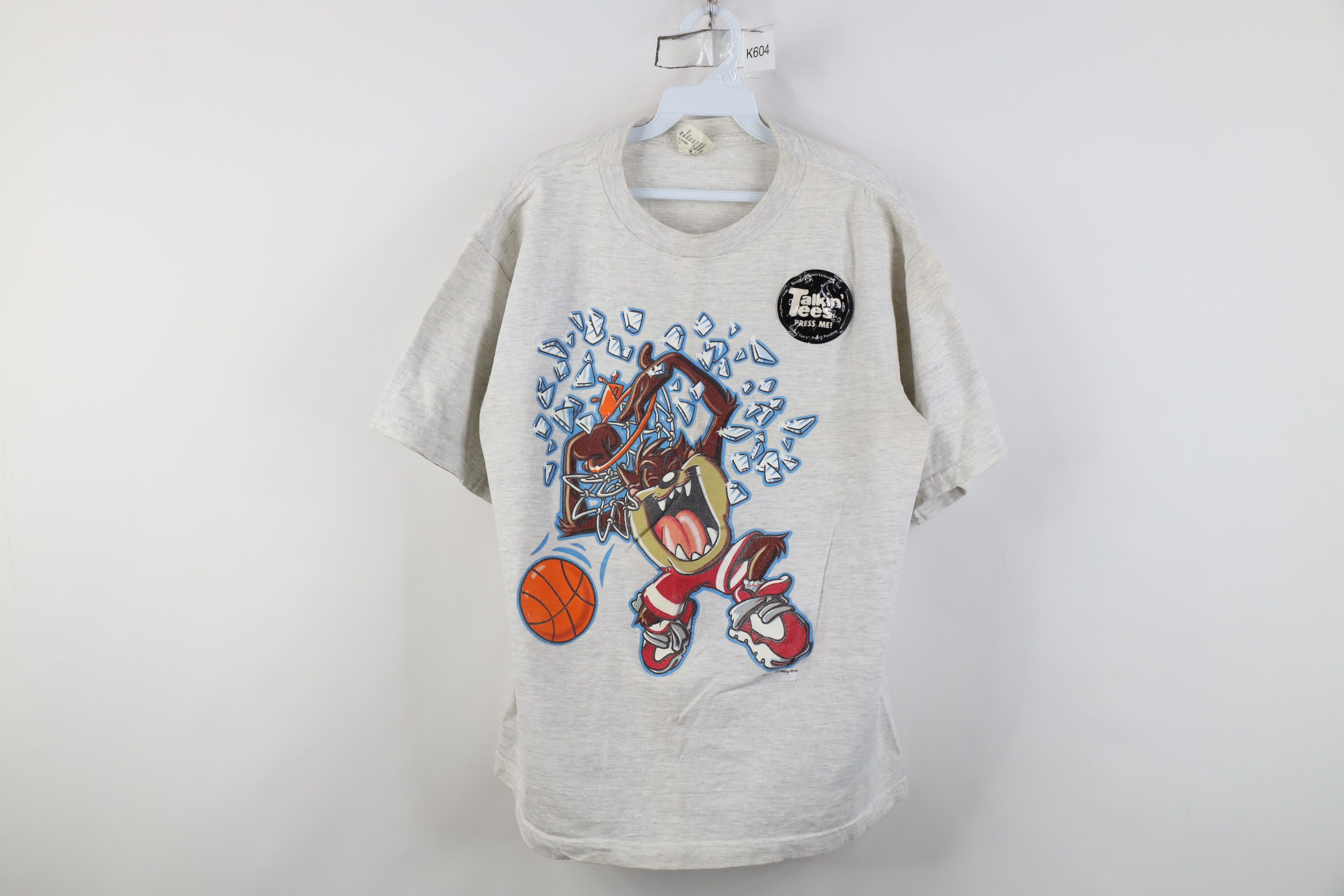 Vintage Vintage 90s Looney Tunes Tazmanian Devil Basketball T-Shirt Size US XL / EU 56 / 4 - 1 Thumbnail