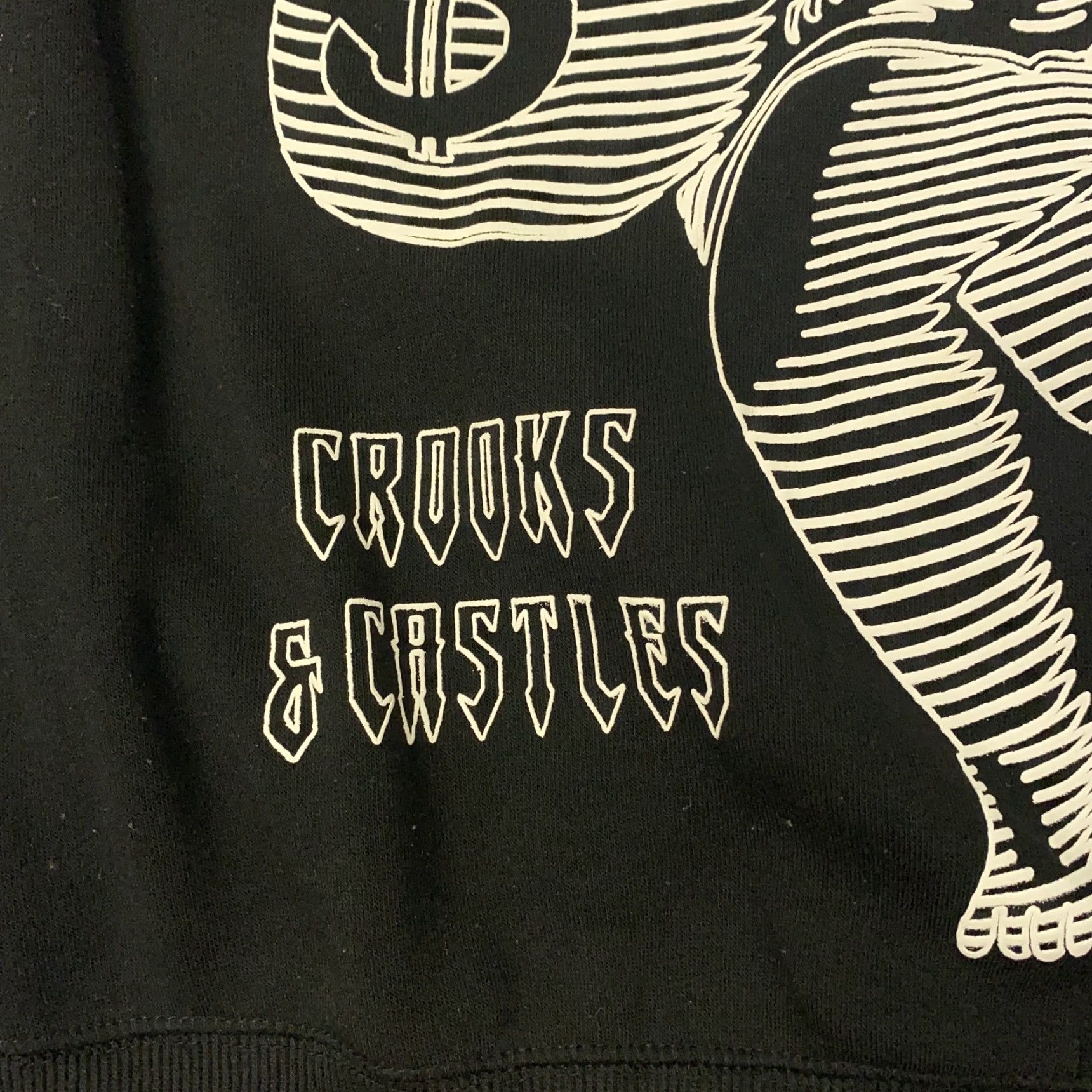 Crooks & Castles Crooks & Castles Sweatshirt Mens S Black Angel Bandana Money Crewneck Pullover Graphic Print Front Back Logo Size US S / EU 44-46 / 1 - 3 Thumbnail