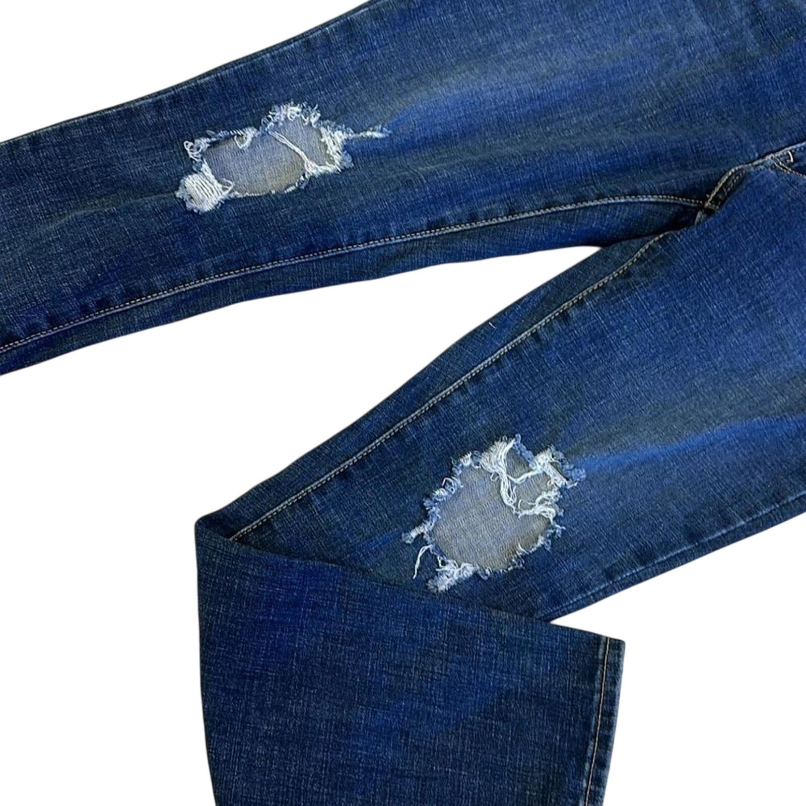 7 For All Mankind Levi's Women's 711 Skinny Jeans - Distressed Denim Size 30" / US 8 / IT 44 - 2 Thumbnail