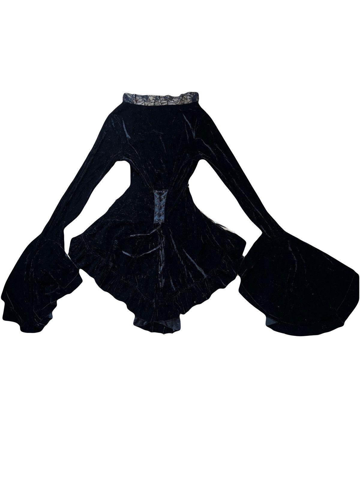 Japanese Brand Vintage Japanese princess goth velvet top 🧛🏻‍♀️🖤 Size XS / US 0-2 / IT 36-38 - 3 Thumbnail