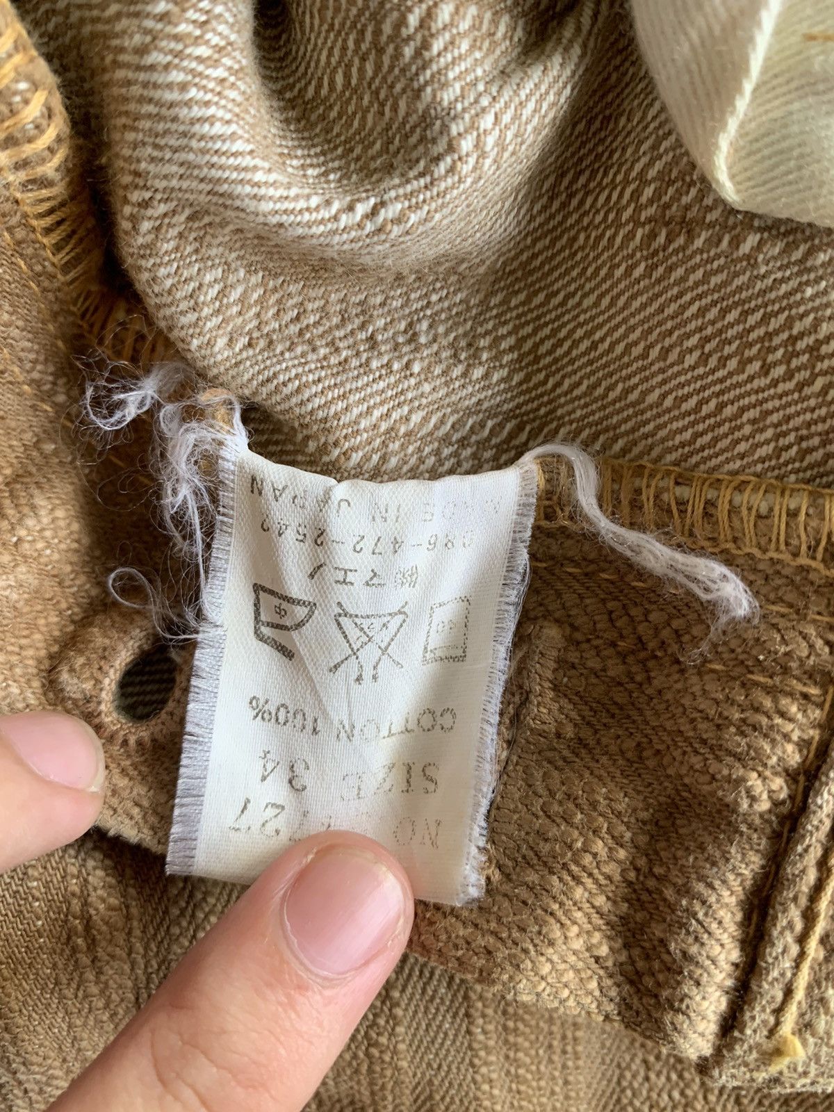 Kapital RARE ETERNAL SELVEDGE BUTTON FLY JAPANESE DENIM Size US 33 - 15 Thumbnail