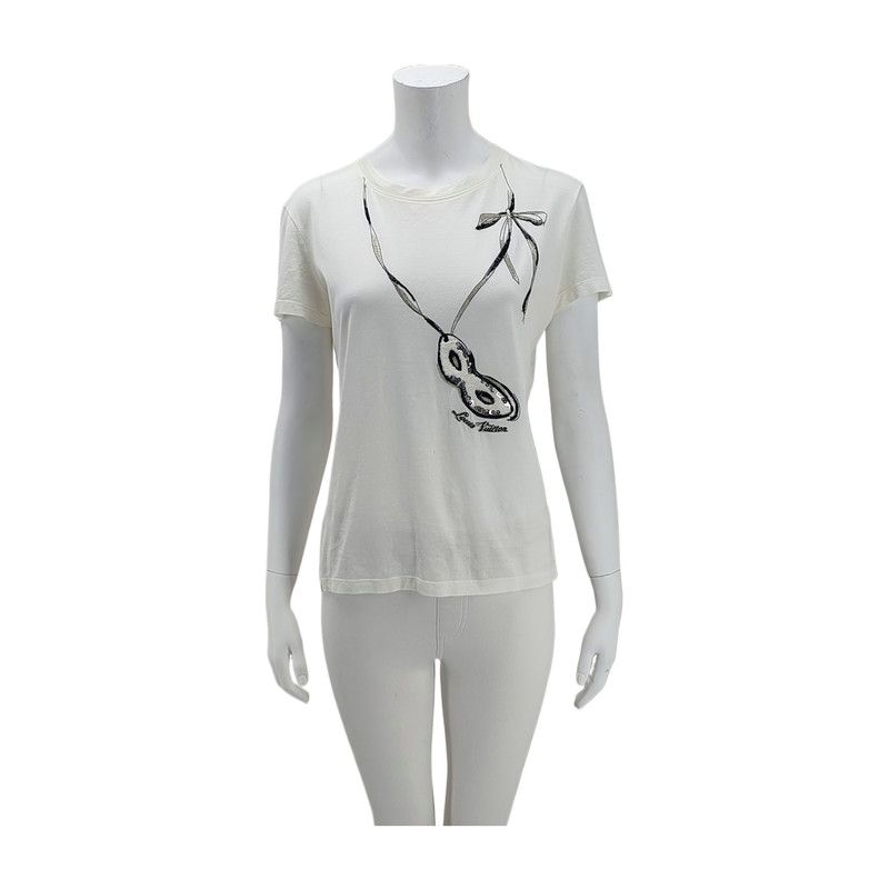 Louis Vuitton Louis Vuitton Summer White Cotton Short Sleeve T-Shirt 0089 Size S / US 4 / IT 40 - 1 Thumbnail