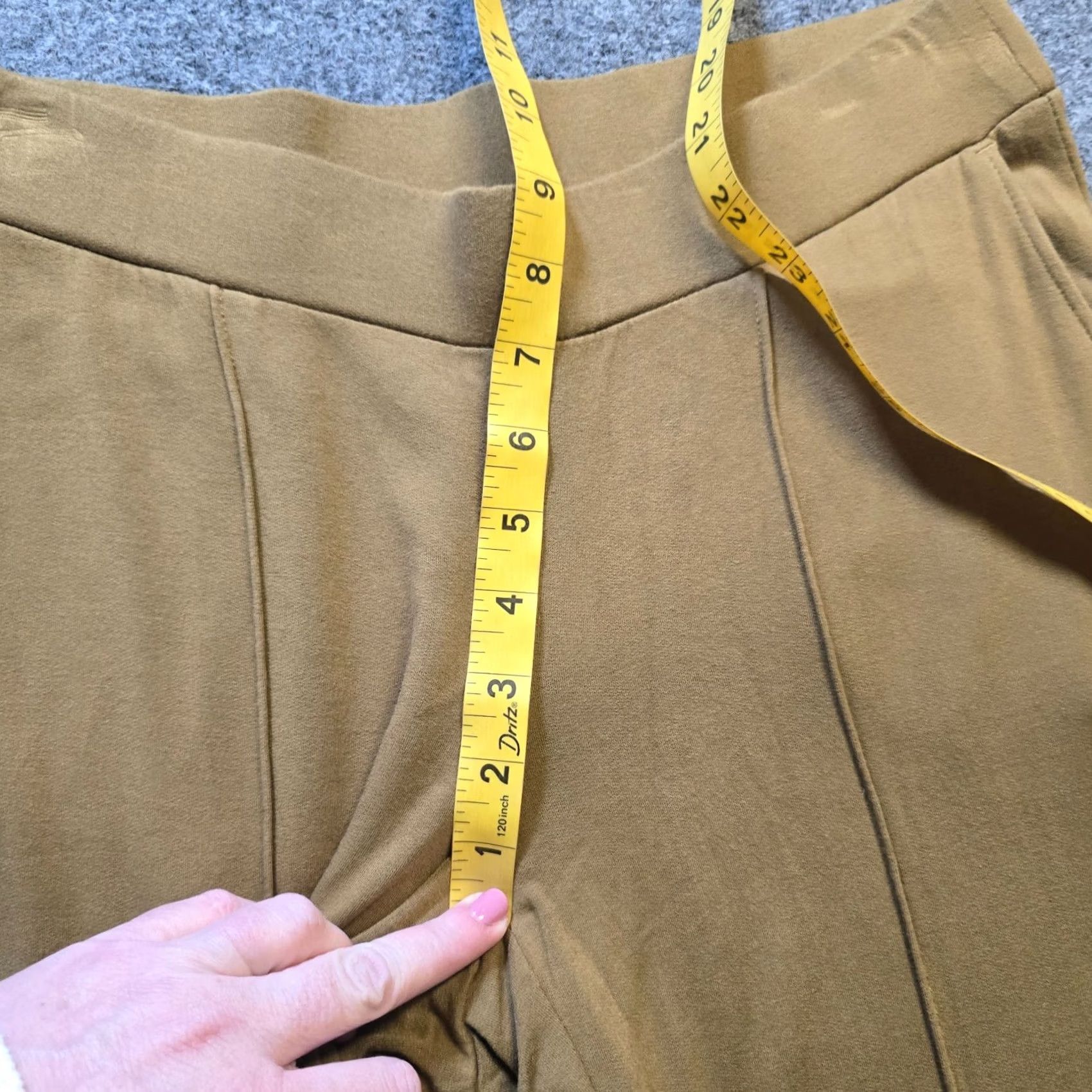 J. Jill J Jill XS Brown Yellow Slim Fleece Sweatpants Casual Lounge Size 26" / US 2 / IT 38 - 6 Thumbnail
