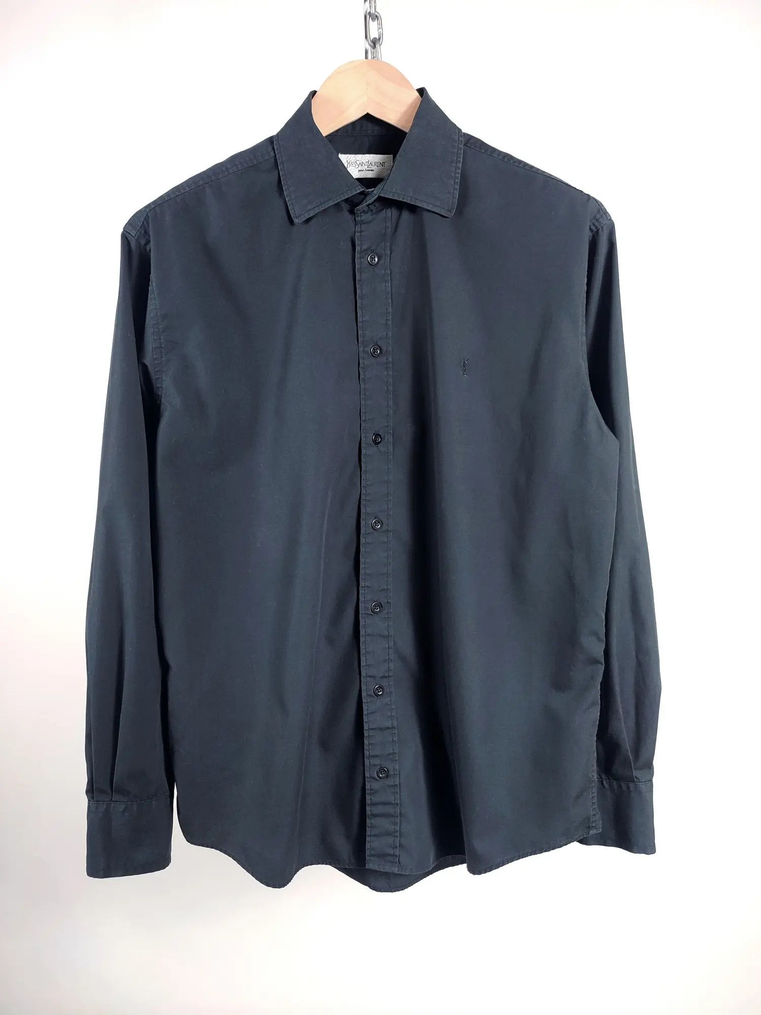 Yves Saint Laurent Ysl black vintage shirt Size US L / EU 52-54 / 3 - 1 Thumbnail
