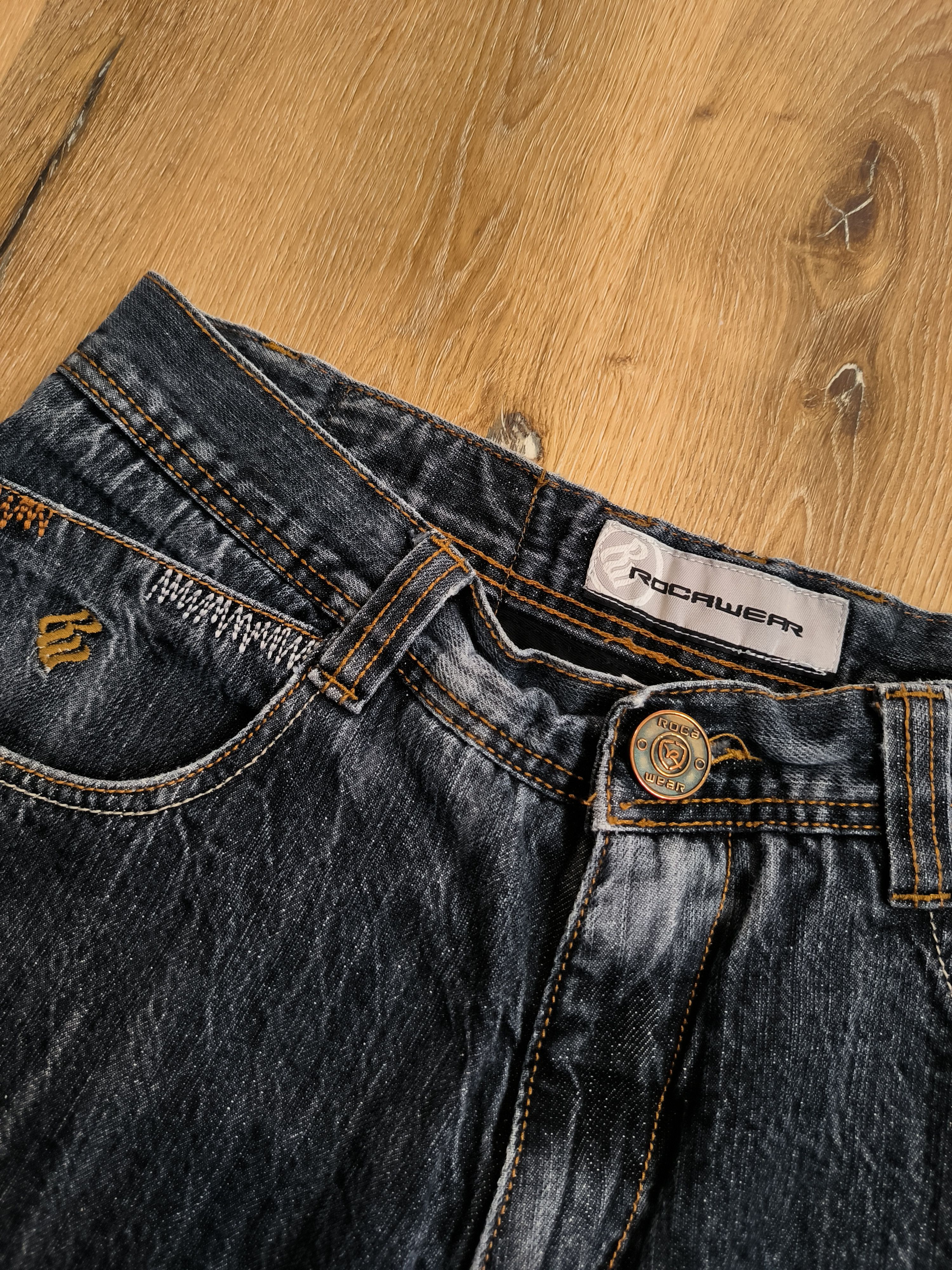 Rocawear RocaWear Vintage Denim Pants Logo Baggy Size US 34 / EU 50 - 5 Thumbnail