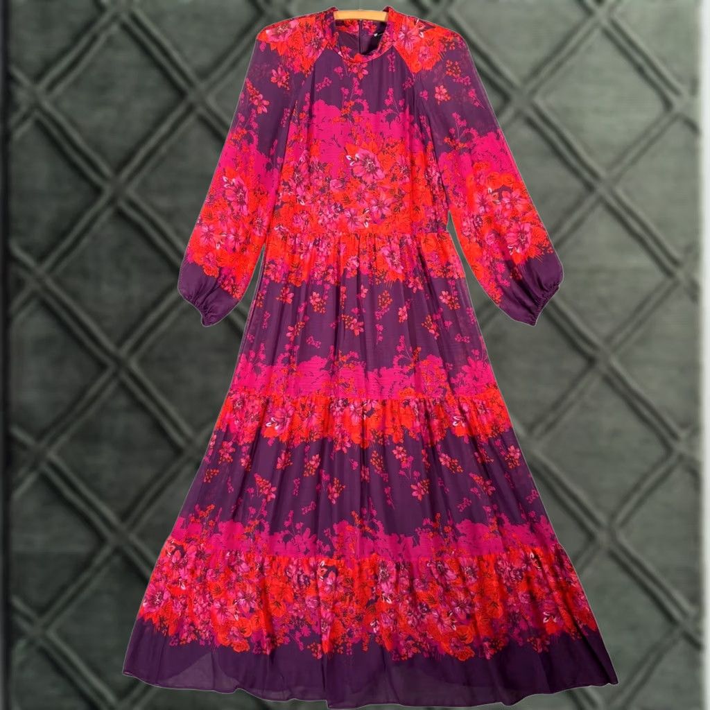 kiyonna wrap dress Women's Plus Size Signature Print Dress, Blue, 3X halloween witch Colorful 3D Embroidery Wedding SIZE:XS/40