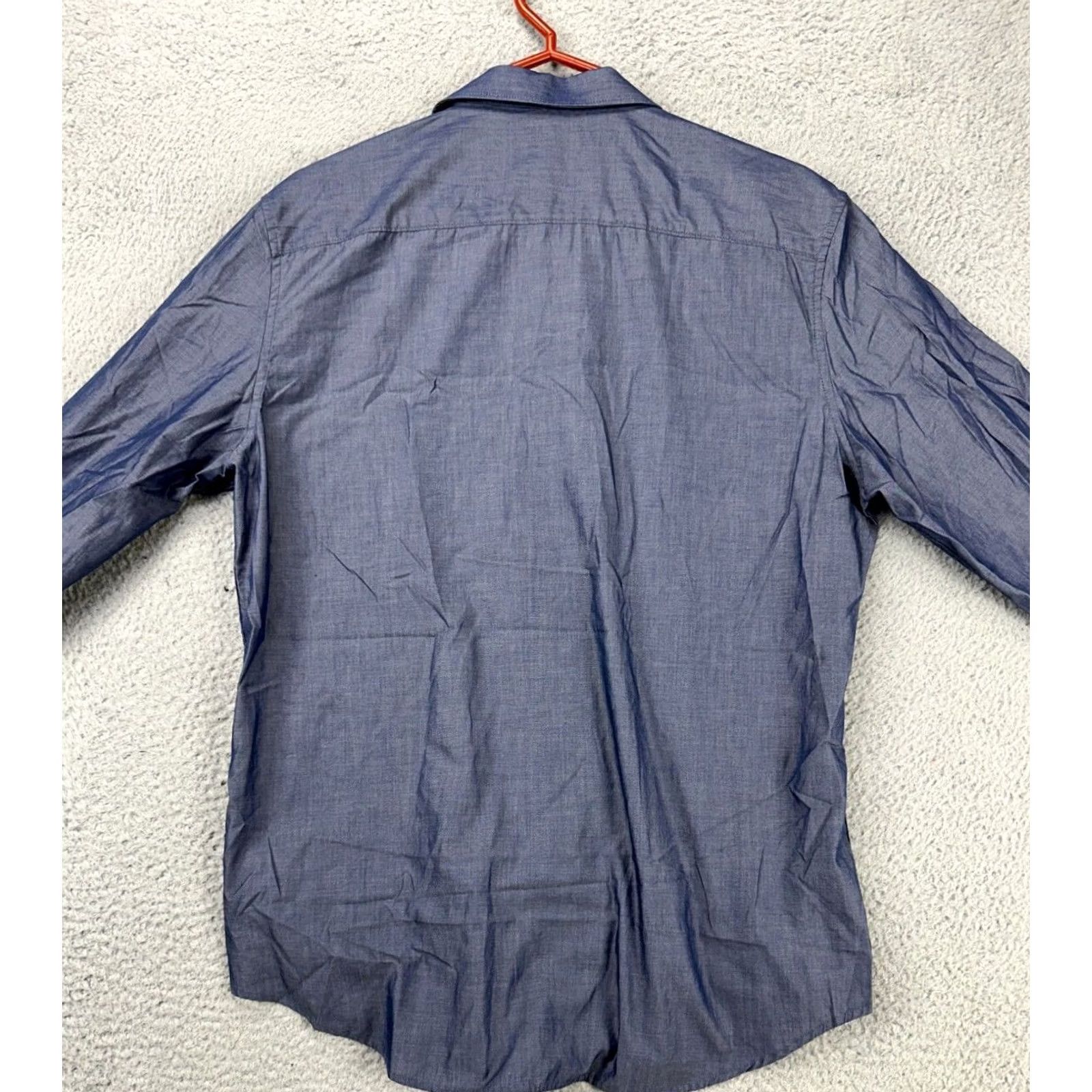 Calvin Klein Calvin Klein Button-Up Shirt Mens Large Blue 100% Cotton Slim Fit Flap Pocket Button Up Short Sleeves? Size US L / EU 52-54 / 3 - 4 Thumbnail
