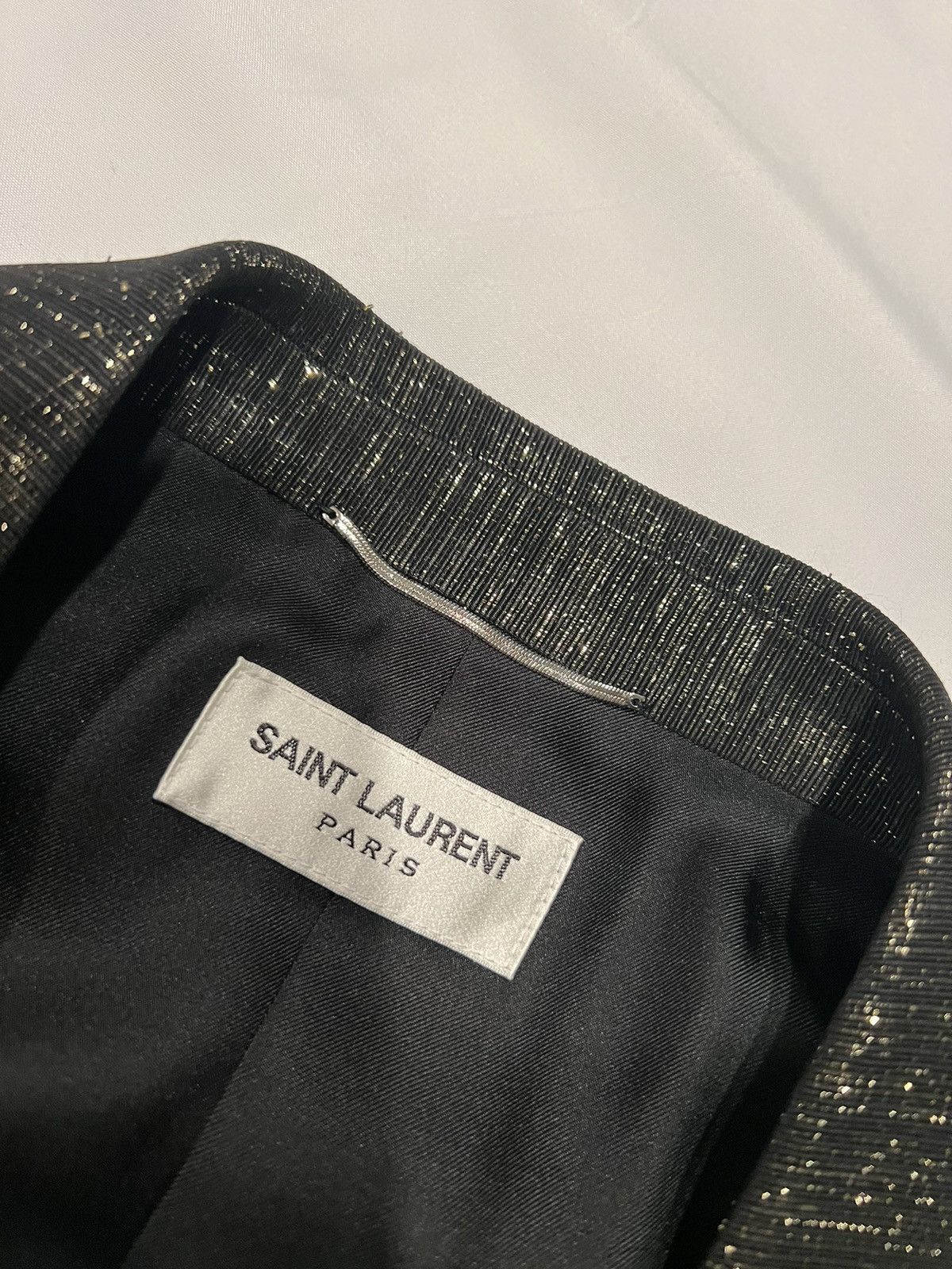 Saint Laurent Paris Saint Laurent men’s gold metal blazer. 58/48. $3590 Size 48R - 10 Thumbnail