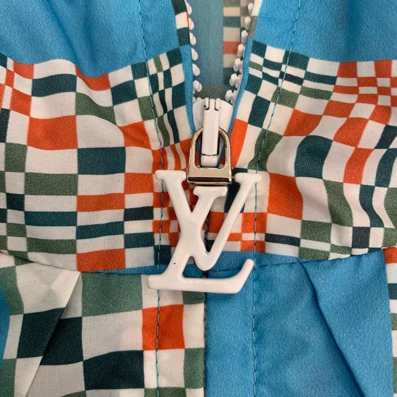 Louis Vuitton Louis Vuitton 21 checkerboard hooded blue zip jacket Size US S / EU 44-46 / 1 - 5 Thumbnail