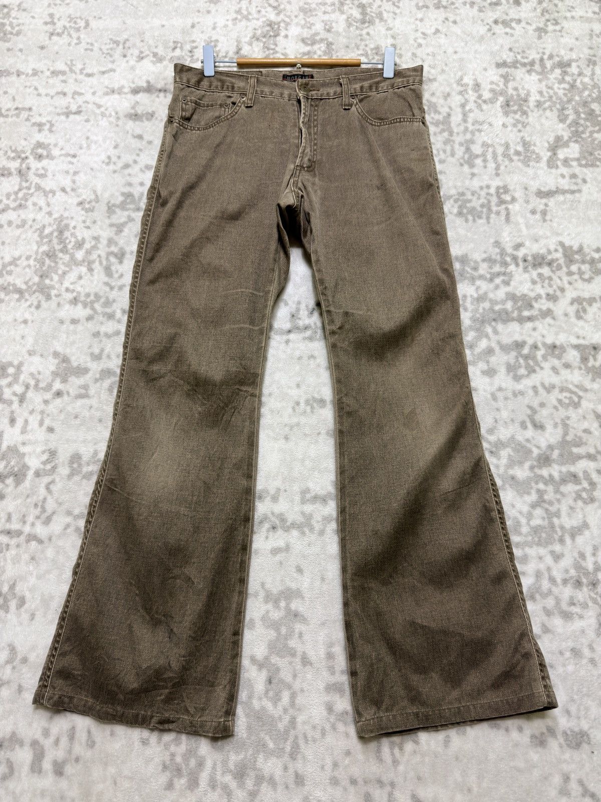 Morgan Homme Vintage Morgan Homme Brown Flared Pants Bootcut Archive Size US 31 - 1 Thumbnail