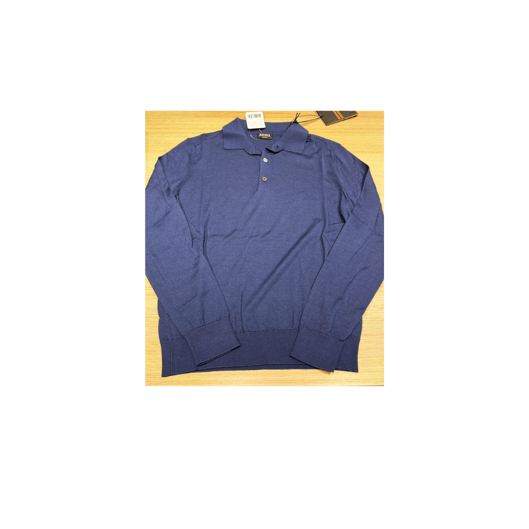 Ermenegildo Zegna o1s1rm0225 RUDJ0 Polo Shirt in Blue Size US M / EU 48-50 / 2 - 1 Preview