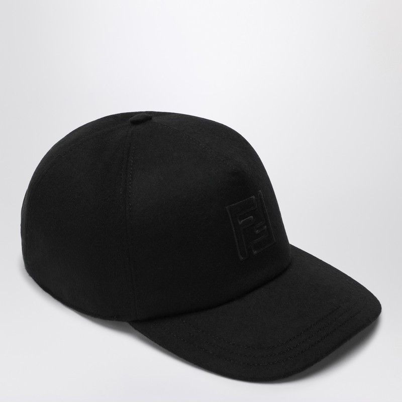 Fendi Fendi Black Wool And Cashmere Baseball Cap Size ONE SIZE - 1 Thumbnail