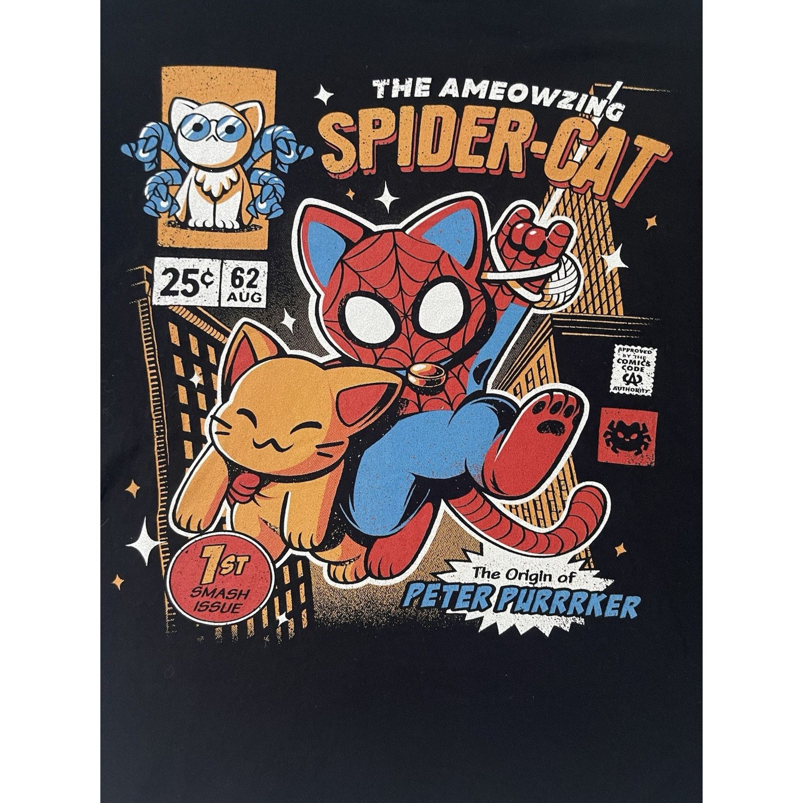 Other The Ameowzing Spider Cat Size XL T-Shirt - Peter Purrrker! Size US XL / EU 56 / 4 - 2 Thumbnail