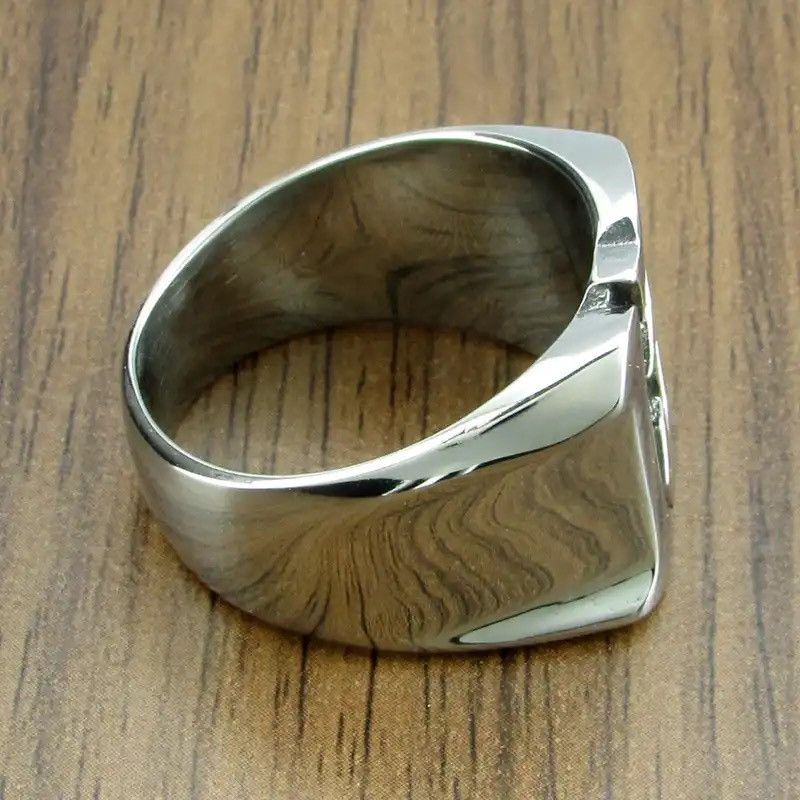Vintage Stainless Steel Number 13 Letter Biker Ring Jewelry Size ONE SIZE - 2 Thumbnail