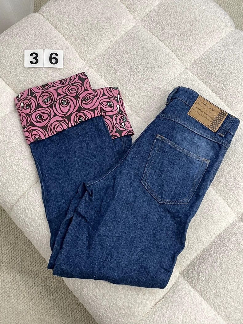Loewe LOEWE Floral hem on jeans Size 24" / US 00 / IT 34 - 2 Thumbnail
