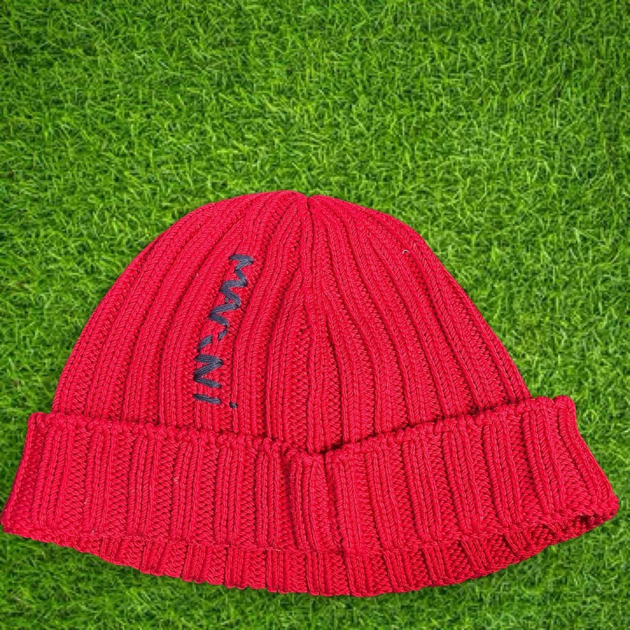 Marni Marni Red Knitted Logo Beanie Size ONE SIZE - 1 Thumbnail