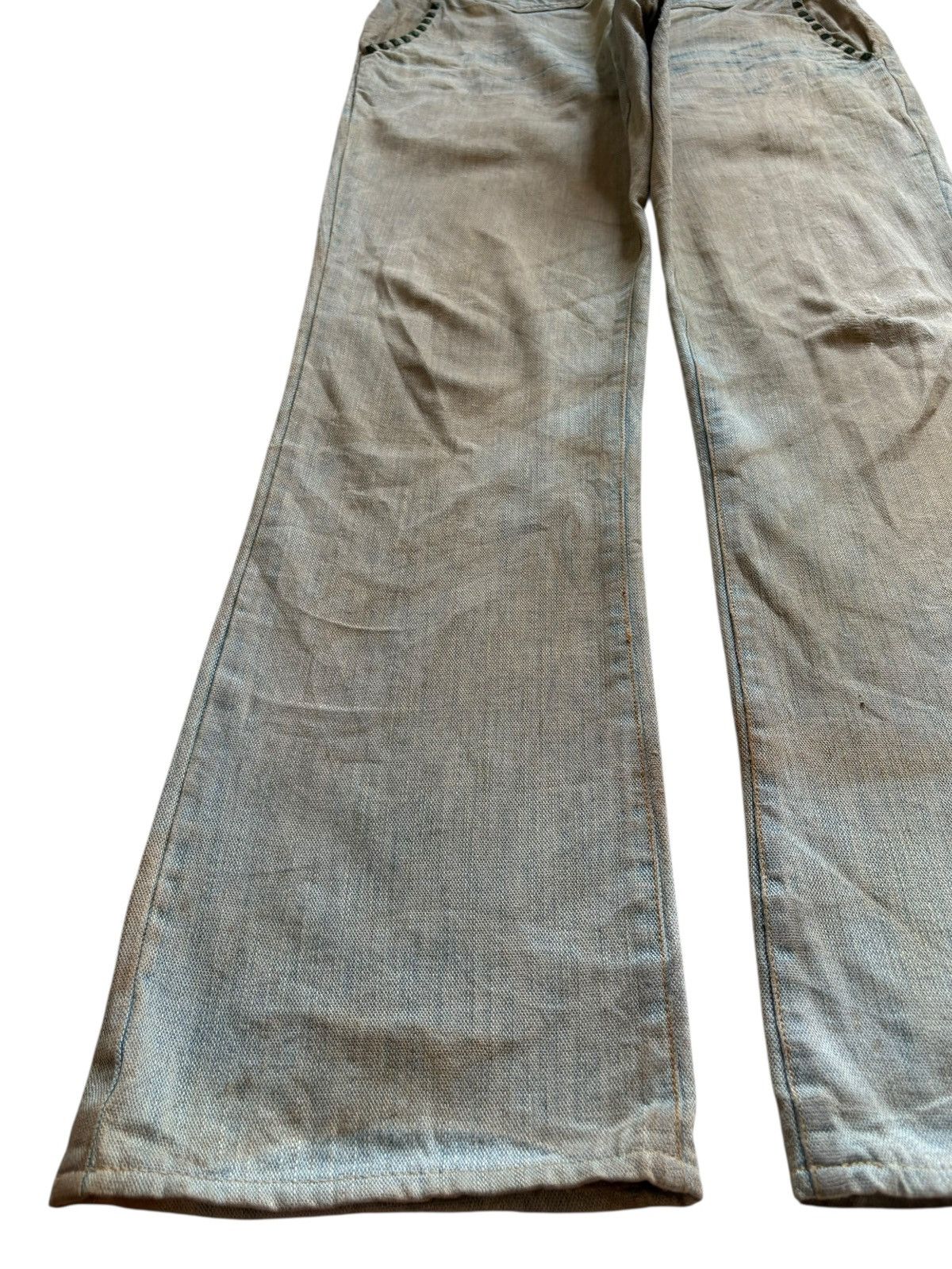 If Six Was Nine Vintage Japanese Brand Rusty Mud Wash Distressed Flare Jeans Size US 30 / EU 46 - 6 Thumbnail