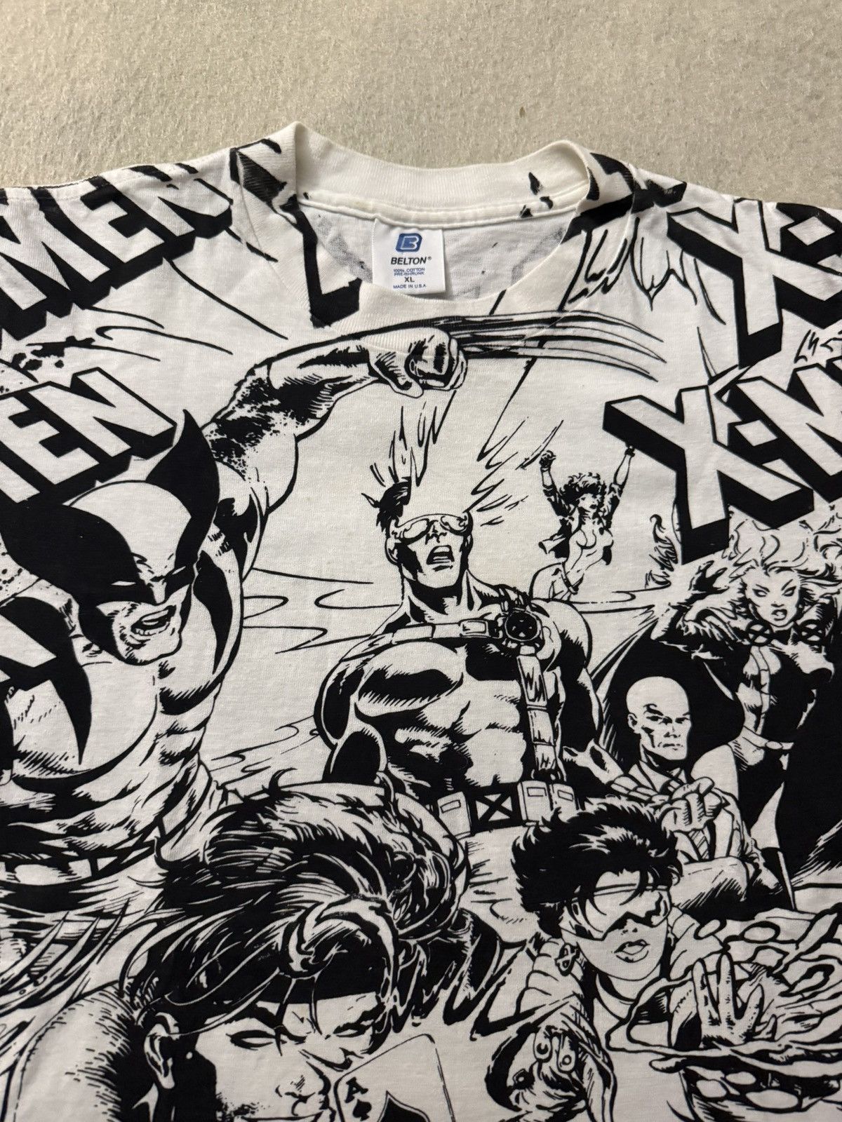 Cartoon Network × Marvel Comics Vintage 90s 1993 Marvel Xmen AOP Shirt Youth XL Adult Small Size US S / EU 44-46 / 1 - 9 Thumbnail