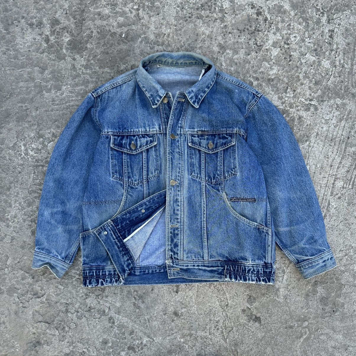 Wellensteyn Vintage Western Denim Jacket Wellness Y2K 80-90s Size US L / EU 52-54 / 3 - 3 Thumbnail