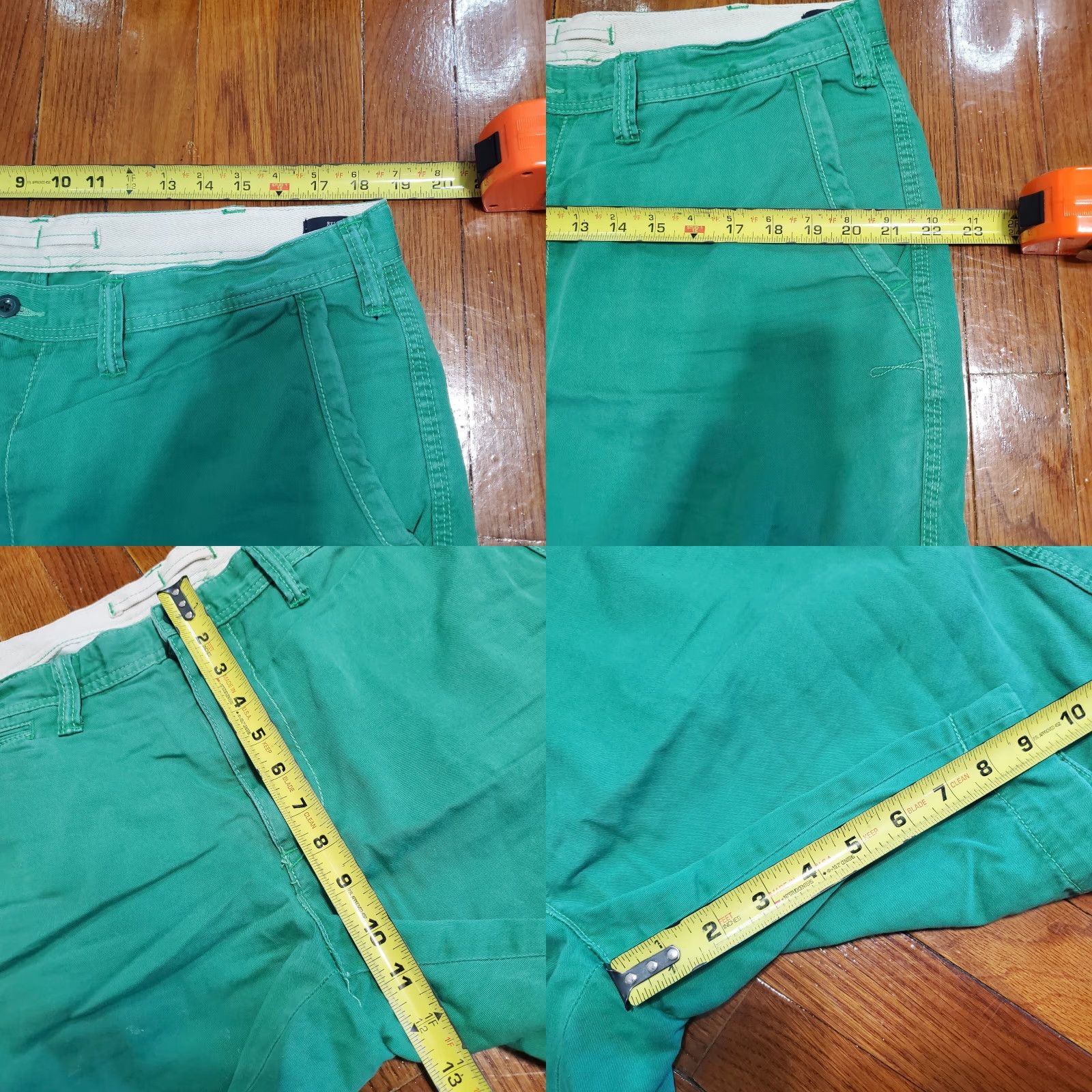 Polo Ralph Lauren VINTAGE Polo Ralph Lauren Shorts Mens 36 Green Bermuda 9" Drawstring Military Baggy Relaxed Casual Size US M / EU 48-50 / 2 - 9 Thumbnail