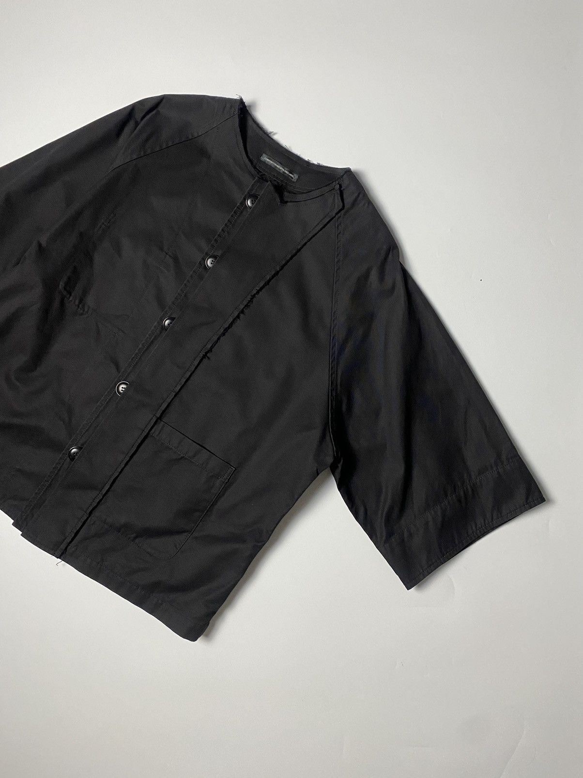 Y's × Yohji Yamamoto Y’s - Half-sleeve Collarless Jacket Size US M / EU 48-50 / 2 - 11 Thumbnail