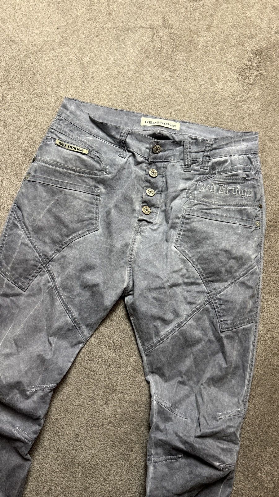 Japanese Brand Vintage Slim Fit Wash Jeans Y2K ysl punk hedi slimane purple Size US 32 / EU 48 - 2 Thumbnail