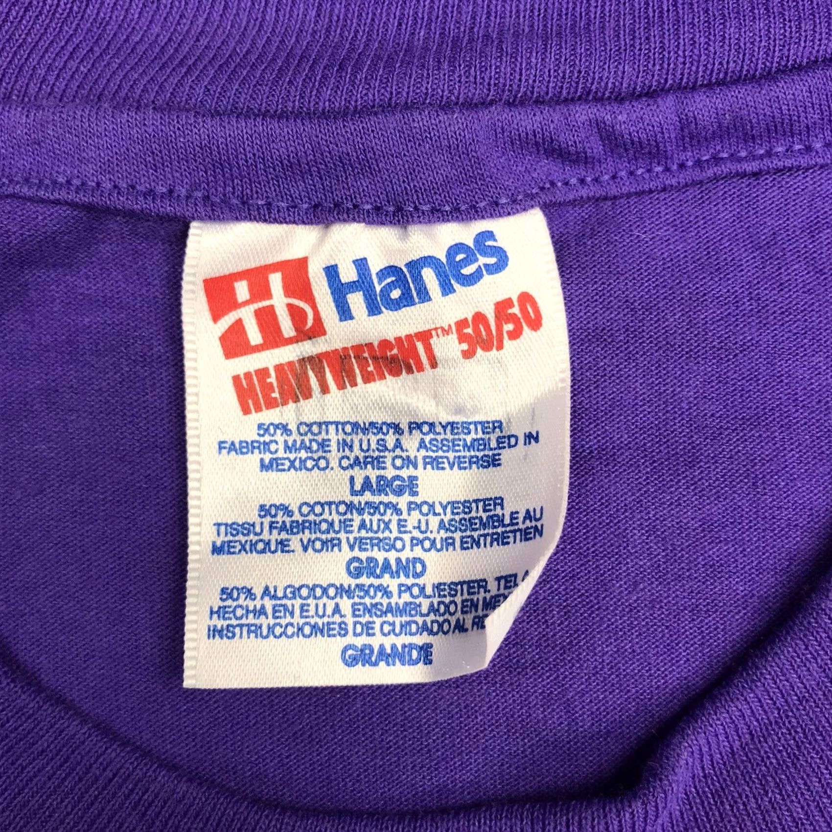 Hanes VINTAGE Hanes I Love Cats T-Shirt Purple Graphic Tee Short Sleeve Crew Neck L Women 90s Size L / US 10 / IT 46 - 2 Thumbnail