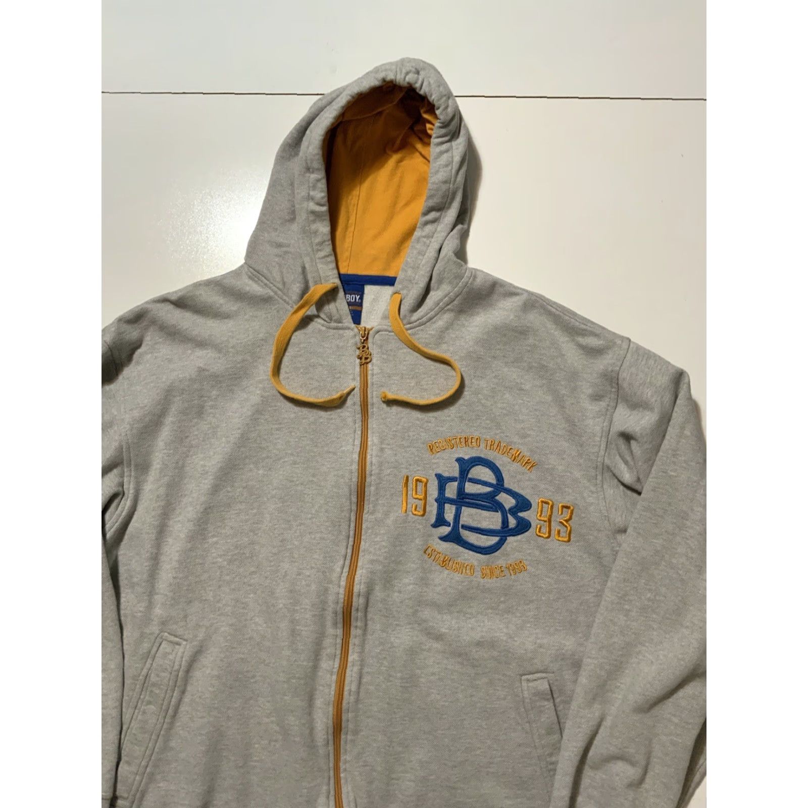 Vintage VINTAGE Bad Boy Hoodie 2XL Gray Full Zip Embroidered Waffle Knit Men’s Shirt/Hoody Size US XXL / EU 58 / 5 - 3 Thumbnail