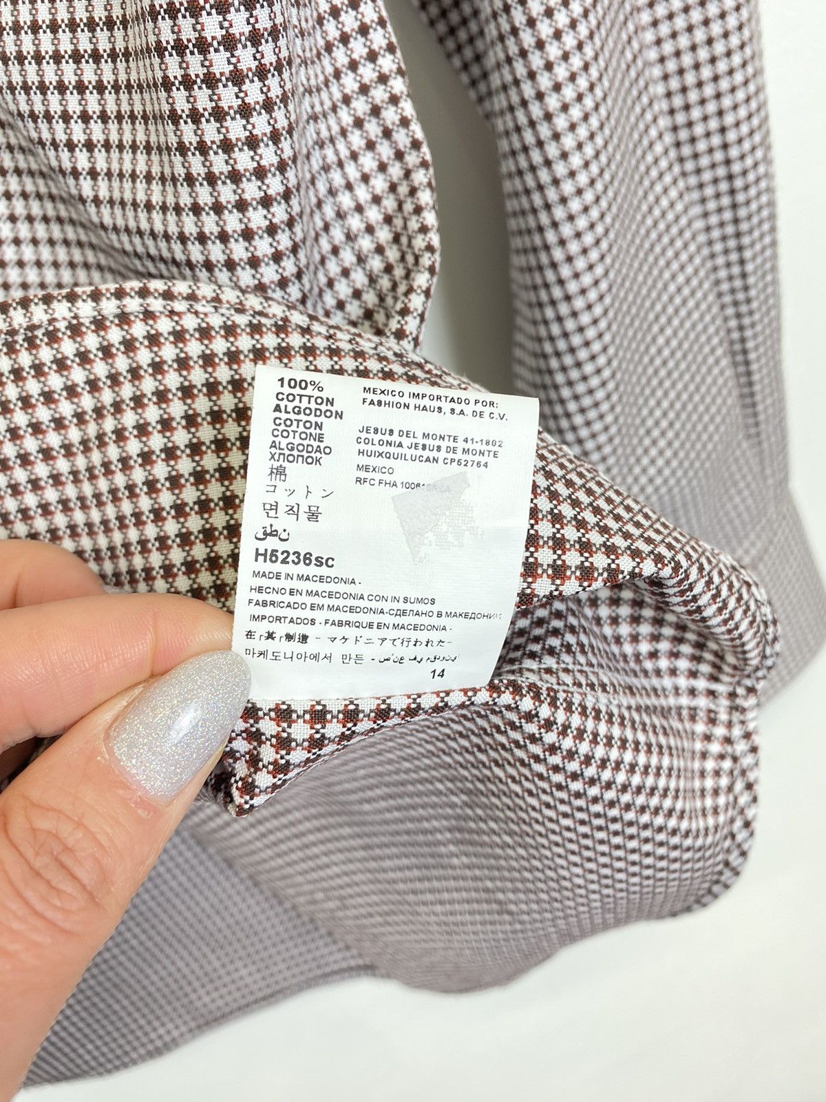 Suitsupply Suitsupply Egyptian Cotton Formal Plaid Shirt Size 41 - 16 Size US M / EU 48-50 / 2 - 8 Thumbnail