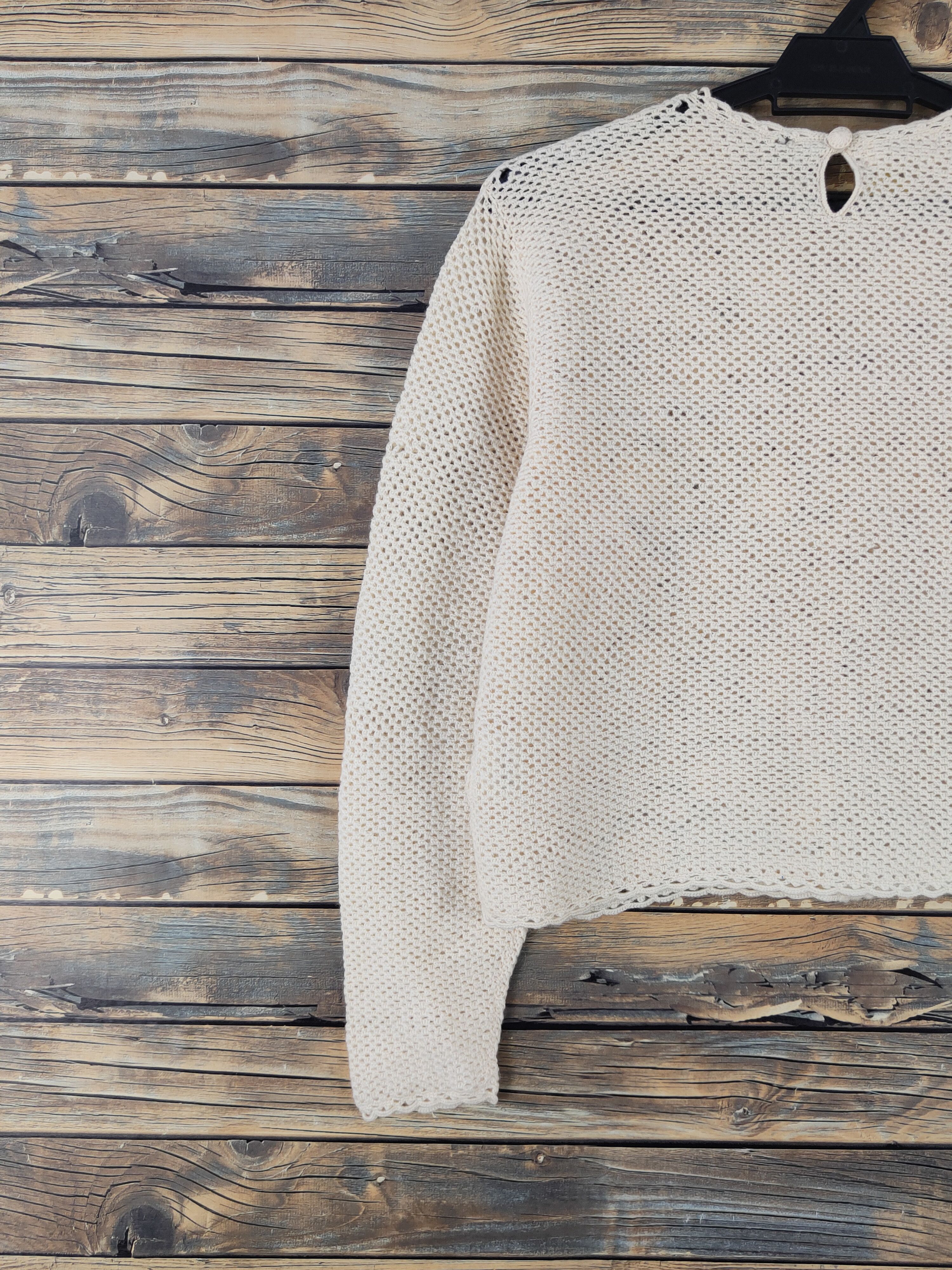 Japanese Brand × Vintage Sobakasu Mary Yellow Knitwear Crop Tops mesh net #W2123 Size S / US 4 / IT 40 - 8 Thumbnail