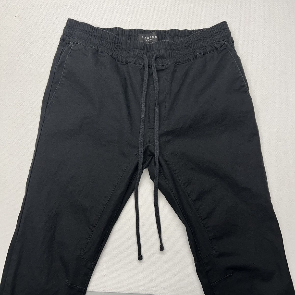 Pacsun Pacsun Pants Black Skinny Stacked Drawstring Ankle Zipper Size US 32 / EU 48 - 5 Thumbnail