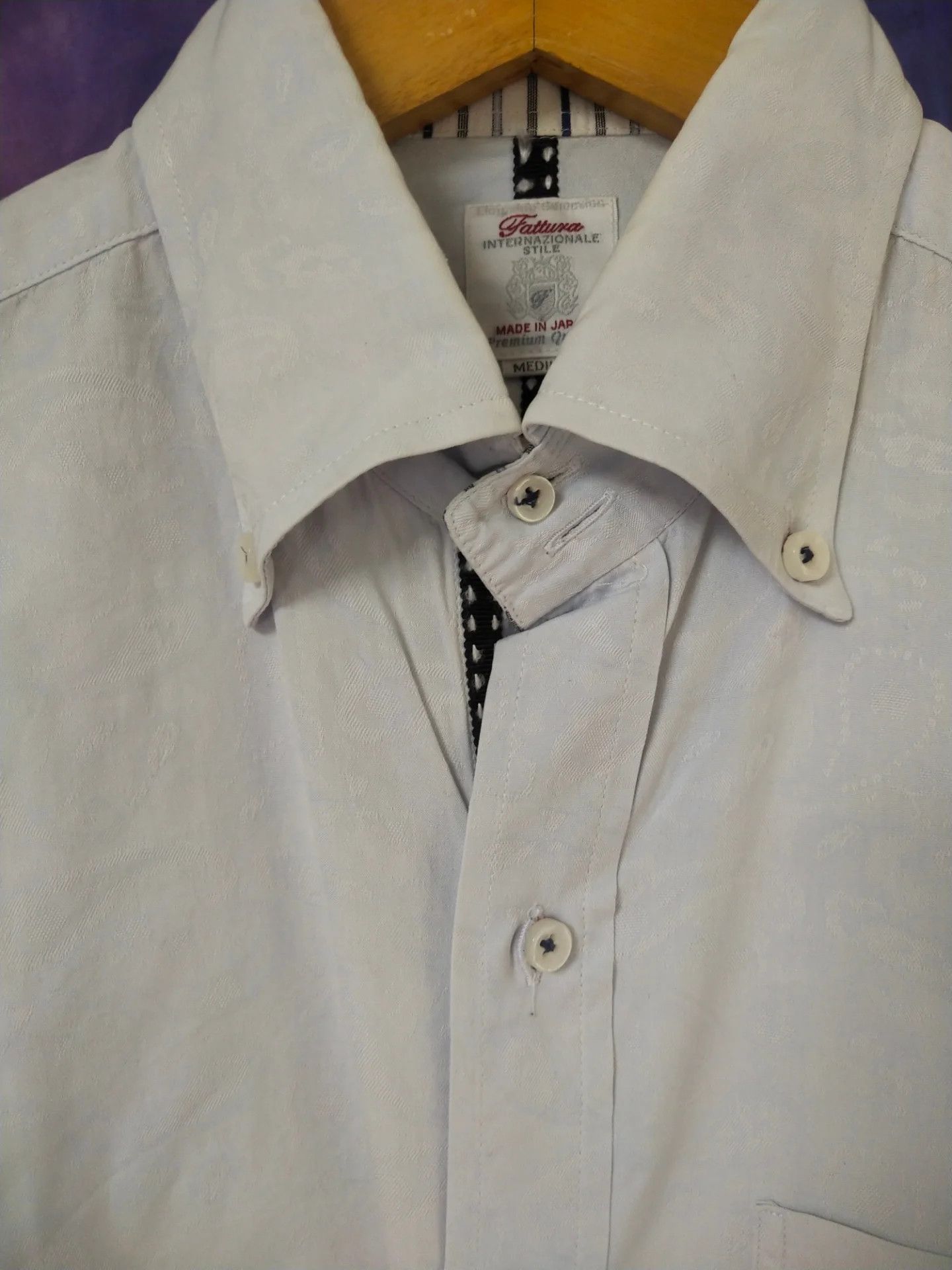 Vintage Vintage 80s Fattura Stile Made In Japan Jacquard Shirt Size US M / EU 48-50 / 2 - 4 Thumbnail