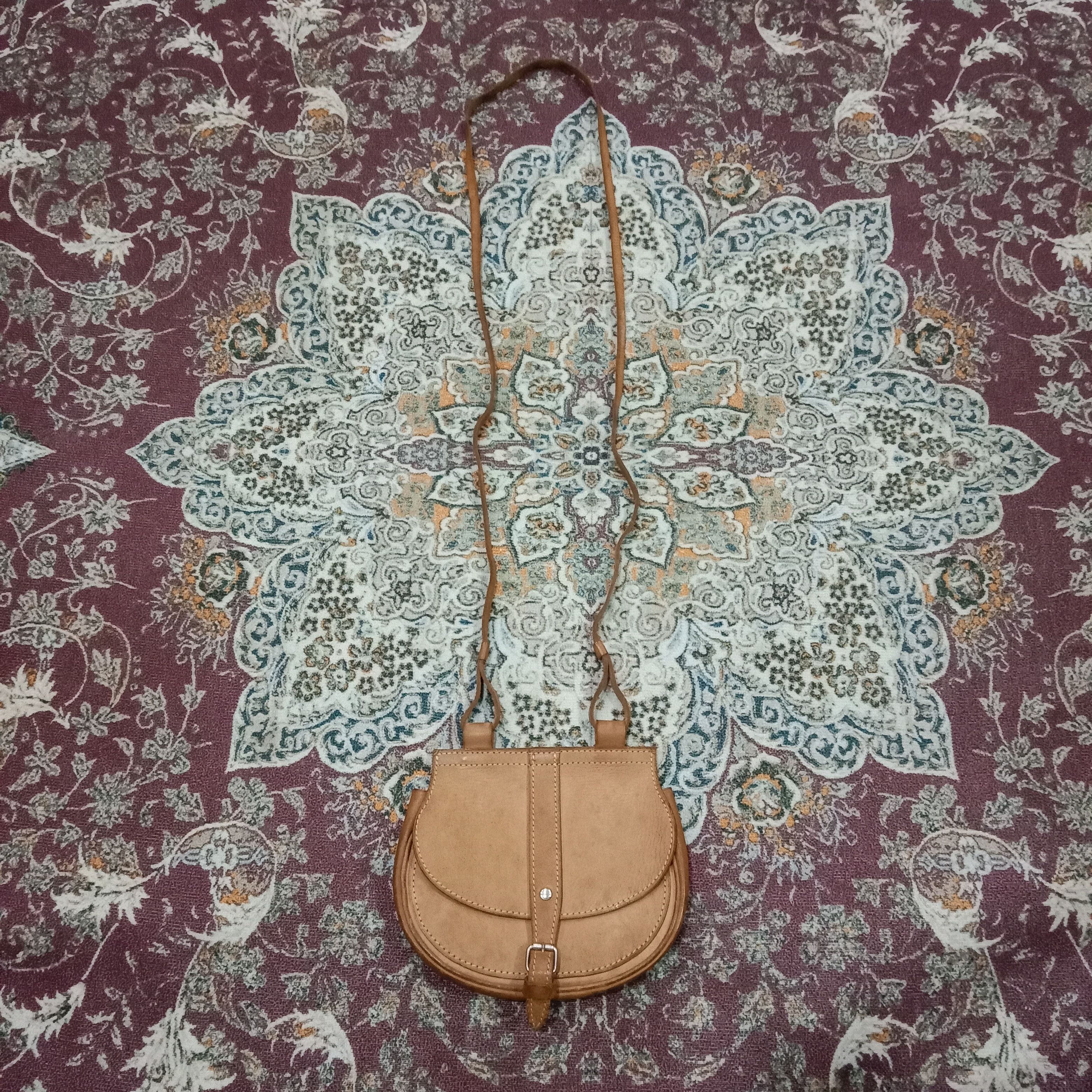 Genuine Leather Vintage Genuine Leather Mini Saddle Crossbody Bag Size ONE SIZE - 3 Thumbnail