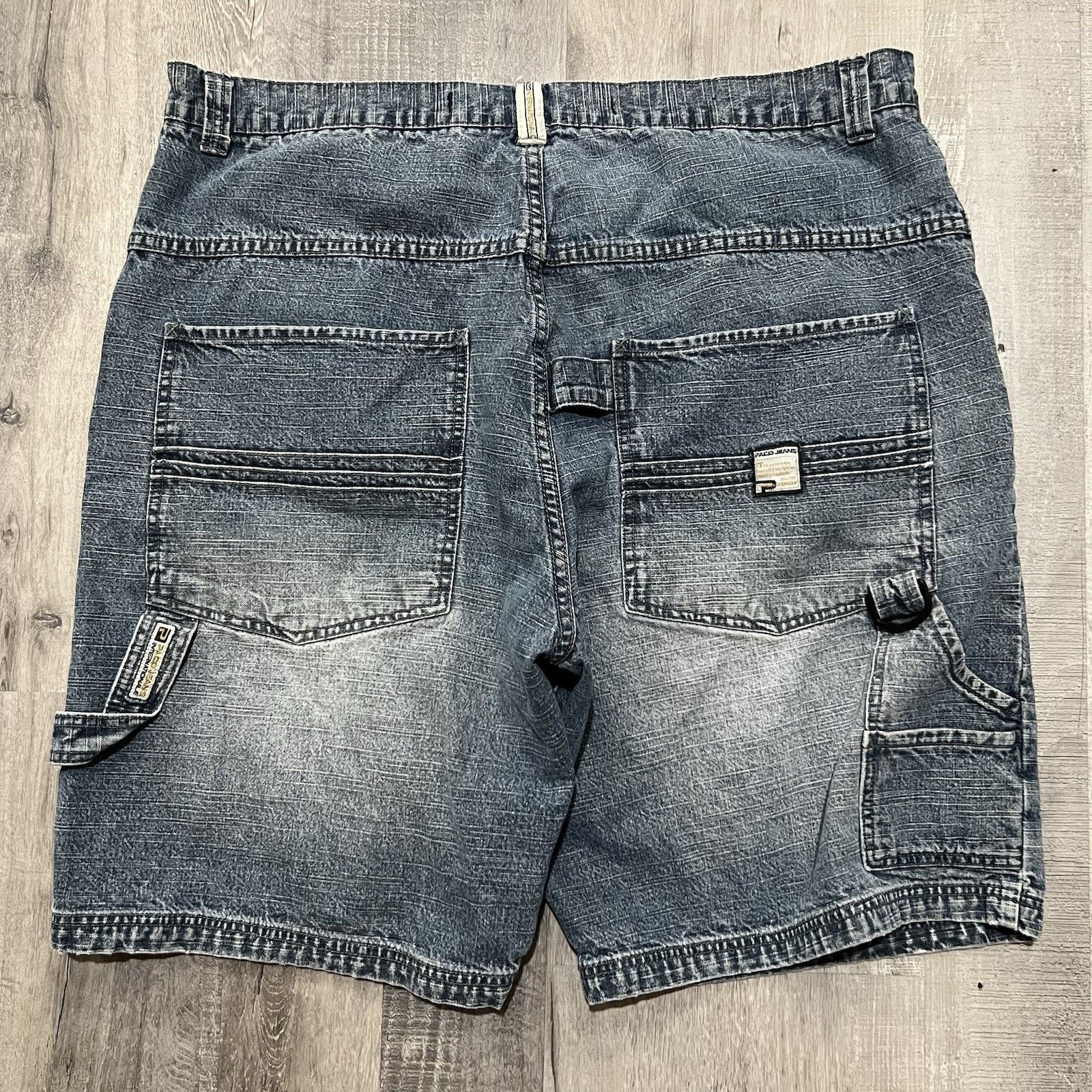 Vintage Vintage Y2K Paco Jeans Company Baggy Fit Denim Cargo Jorts Size US 42 / EU 58 - 1 Thumbnail
