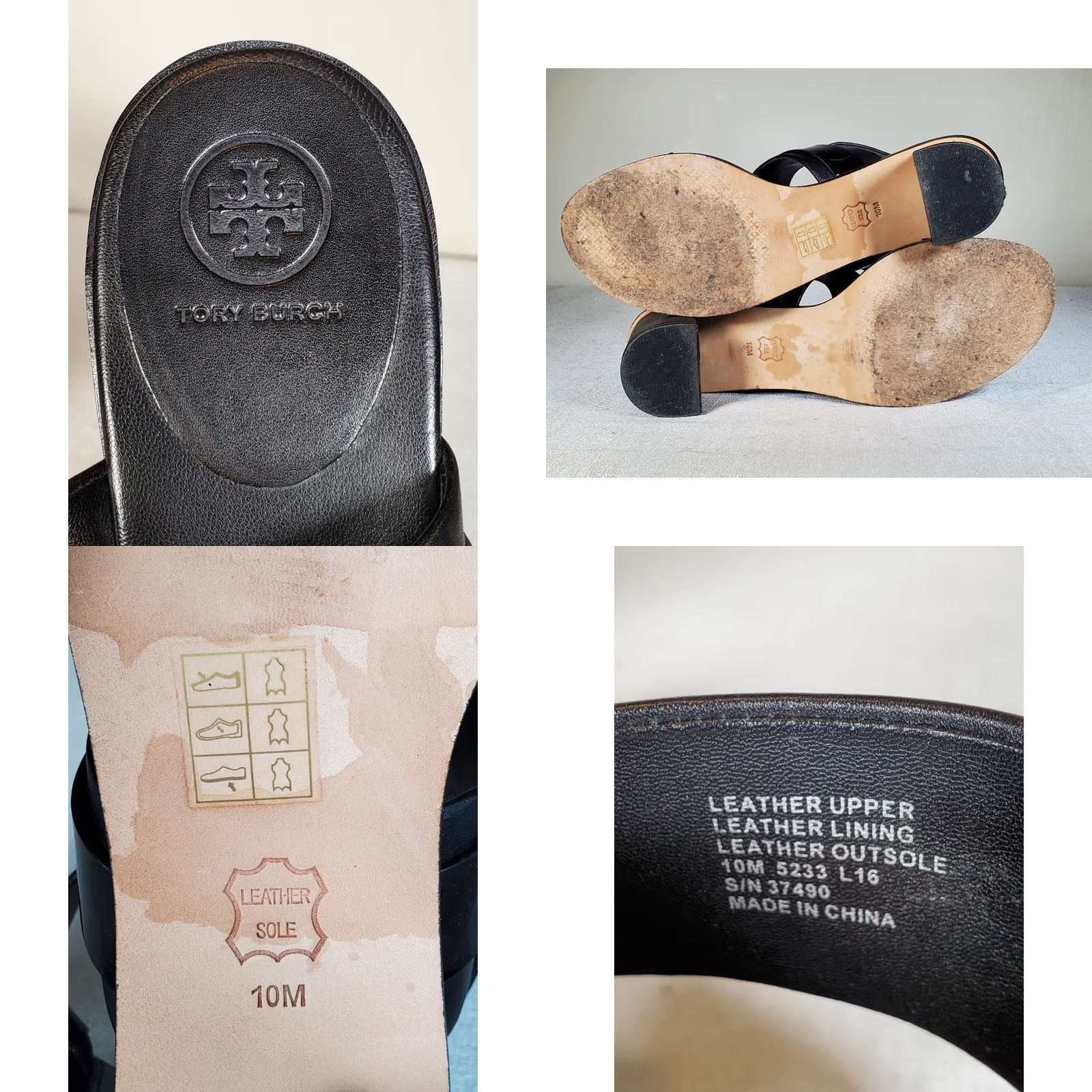 Tory Burch Tory Burch GiGi Slingback Block Heel Sandals Black Leather 10 Women US 10 M Strappy Buckle Logo Hardware Open Toe Casual Party/Cocktail Size US 10 / IT 40 - 9 Thumbnail