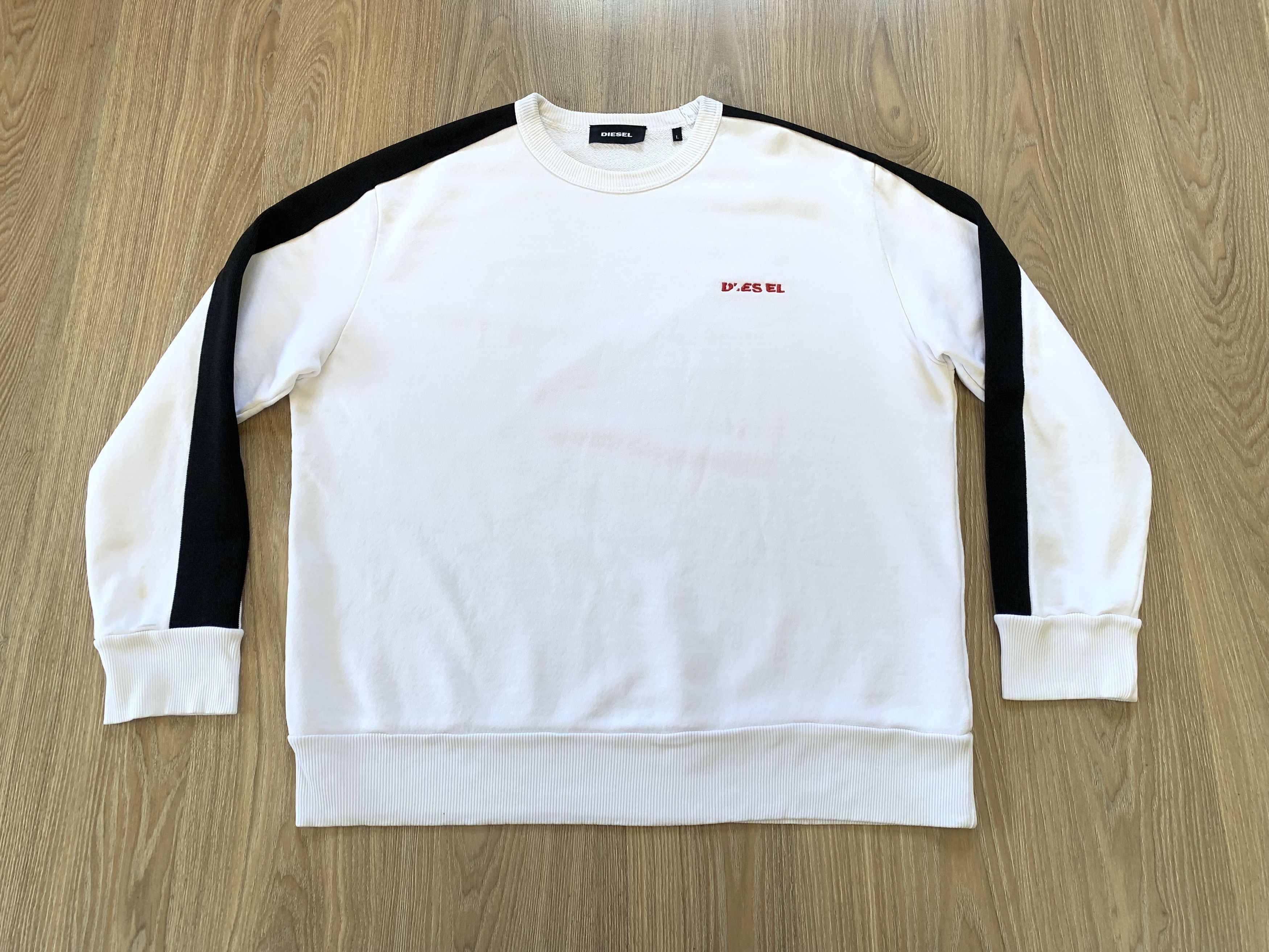 Diesel Diesel White Cotton Sweatshirt Size US L / EU 52-54 / 3 - 2 Thumbnail