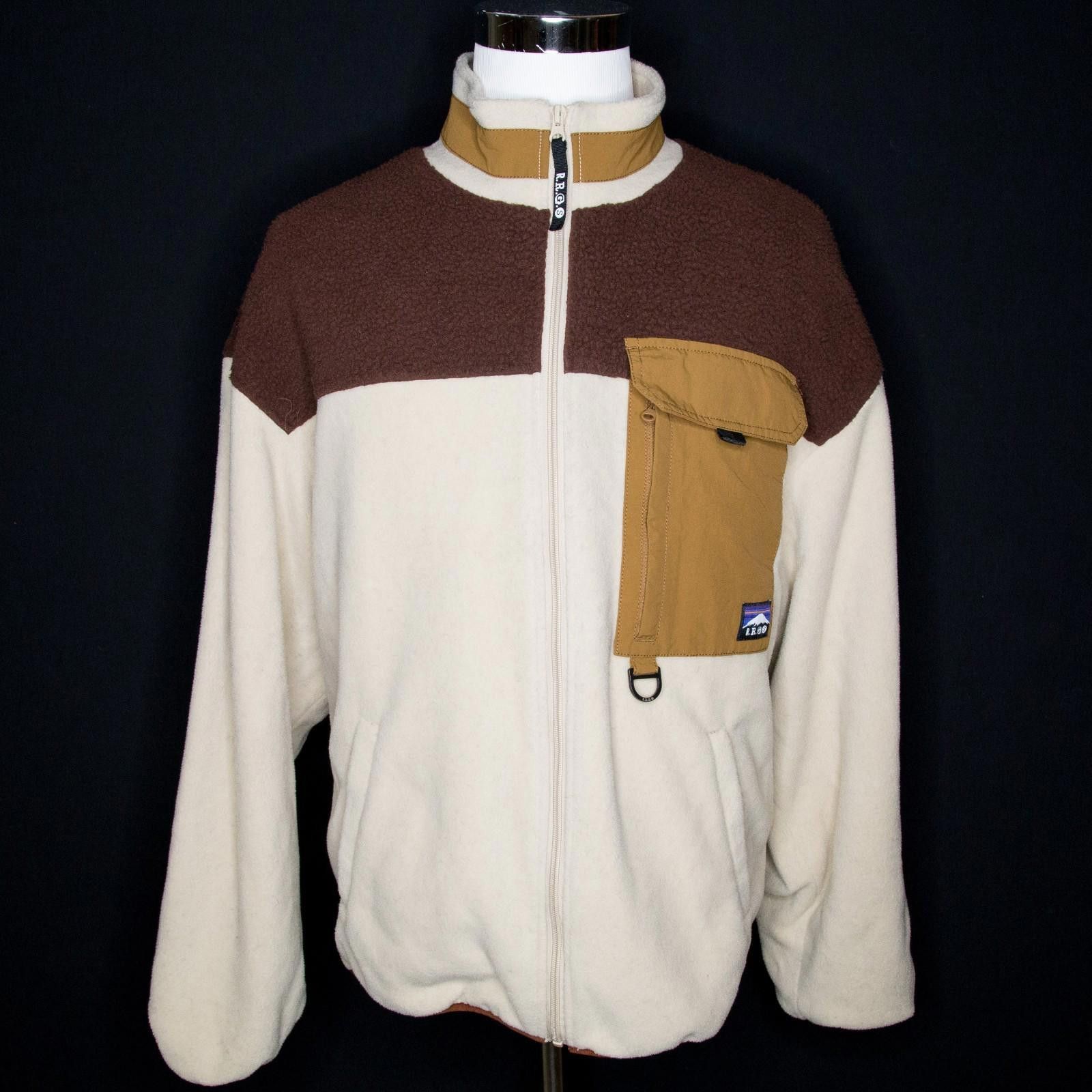 Other Men's RRGS By Roarguns Tan Sherpa Full Zip Jacket Sz Large Size US L / EU 52-54 / 3 - 2 Thumbnail