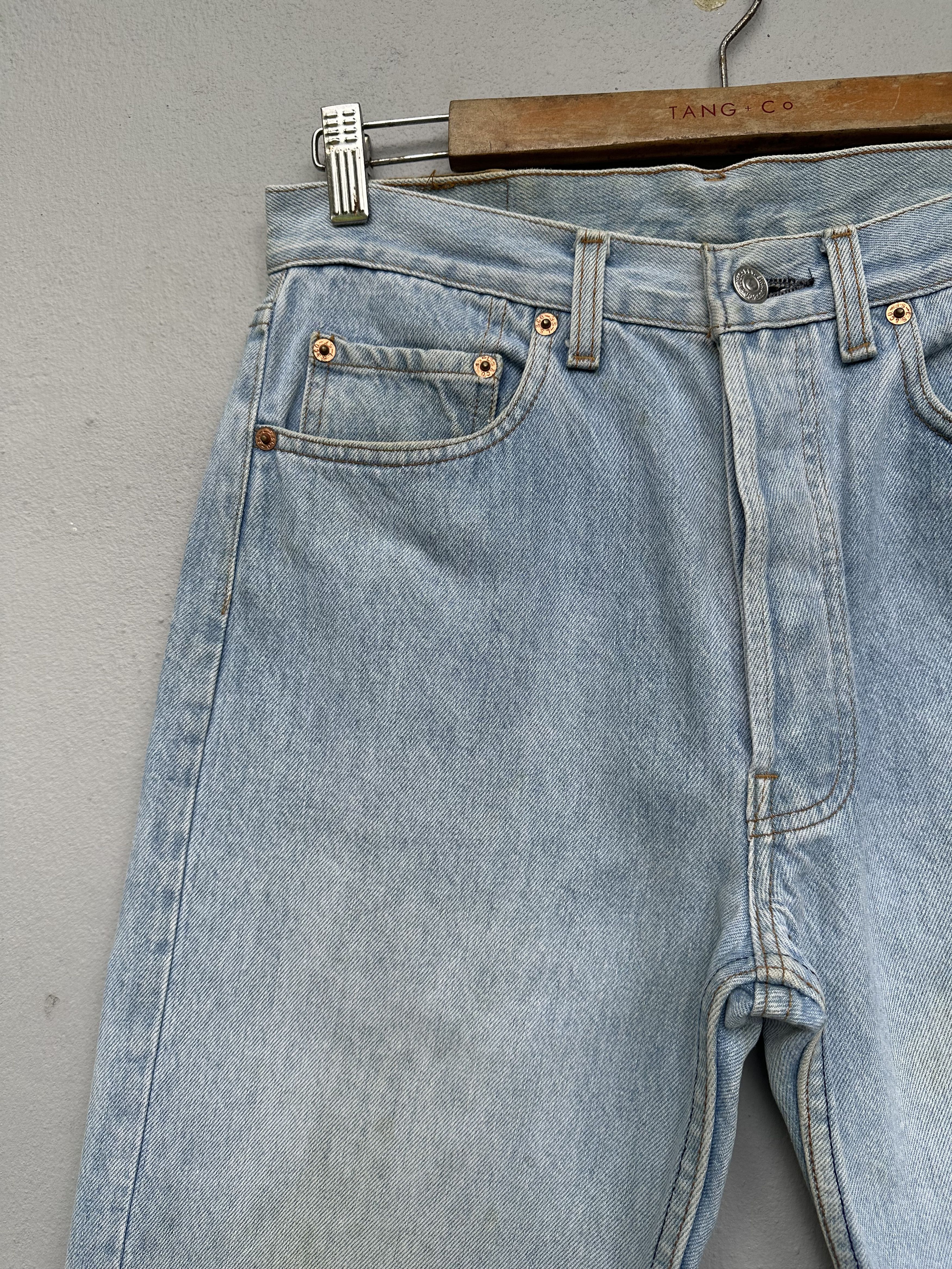 Levi's Vintage 1993 Levi's 501 Distressed Denim Jeans Size US 30 / EU 46 - 6 Thumbnail