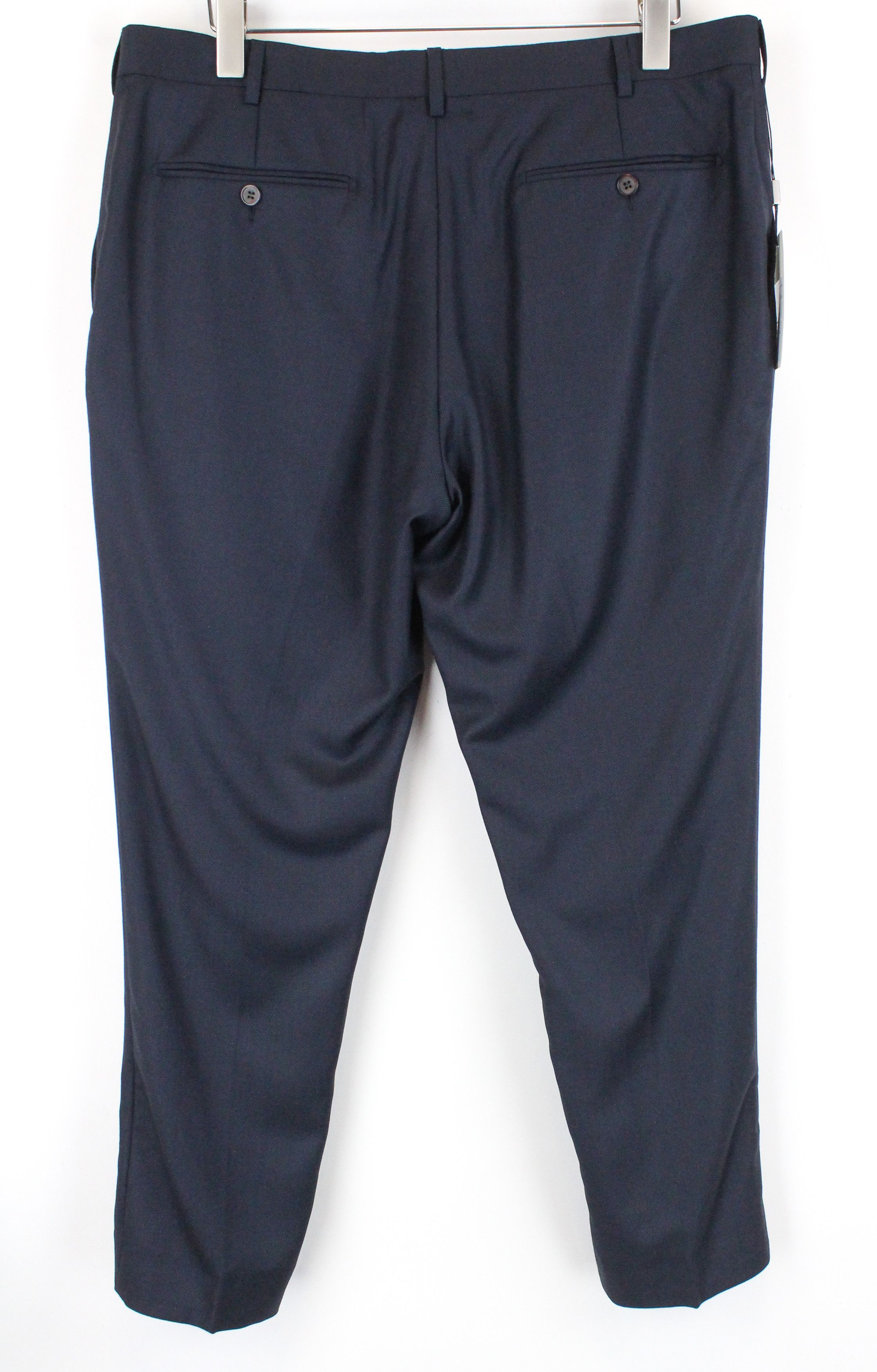 Suitsupply UK40S Navy Wool Pleated Trousers 60414 Size US 40 / EU 56 - 2 Thumbnail