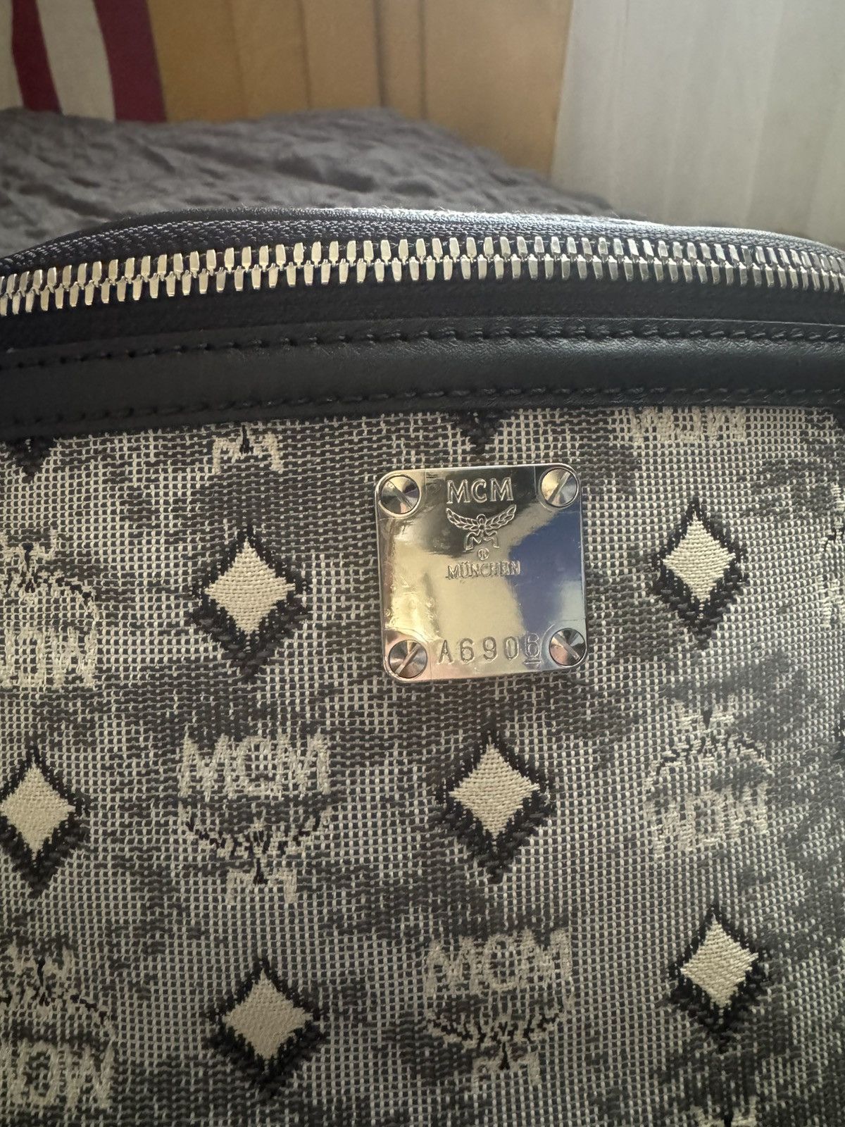 MCM MCM Visetos Monogram Belt Bag – Grey/Black – BNWT Size ONE SIZE - 2 Thumbnail