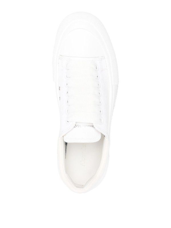 Alexander McQueen o1w1db10925 Deck Lace Up Plimsoll in White Size US 9.5 / IT 39.5 - 4 Thumbnail