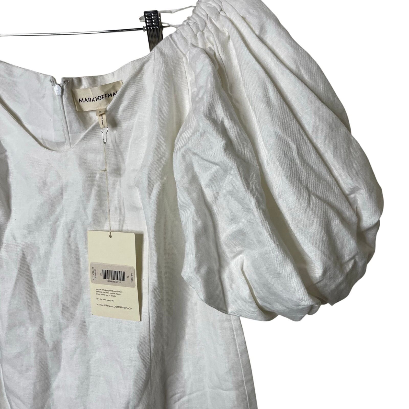 Mara Hoffman Mara Hoffman White Linen NAMARI Pencil DRESS Puff sleeve 12 Size XL / US 12-14 / IT 48-50 - 8 Thumbnail