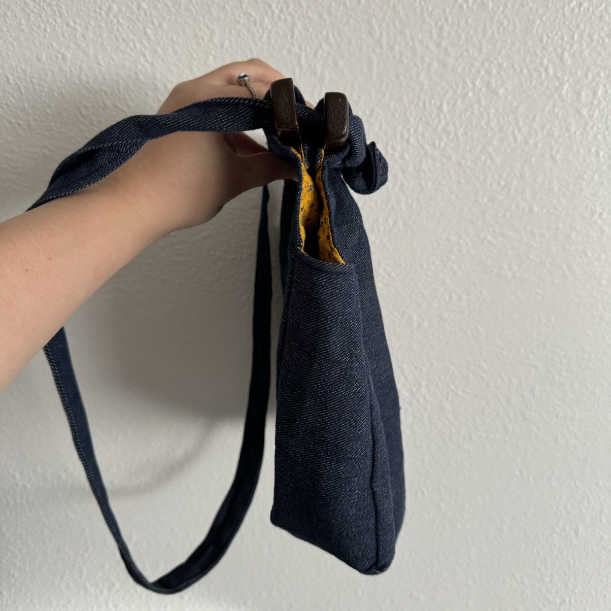 Other Vintage Y2K Blue Denim Yellow Butterfly Jean Crossbody Bag Size ONE SIZE - 6 Thumbnail