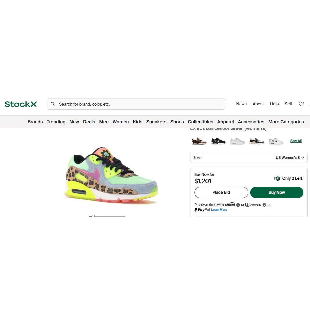 Nike Nike Air Max 90 LX Dancefloor LUX 90s Women’s 8 Pre-Owned Size US 8 / IT 38 - 13 Thumbnail