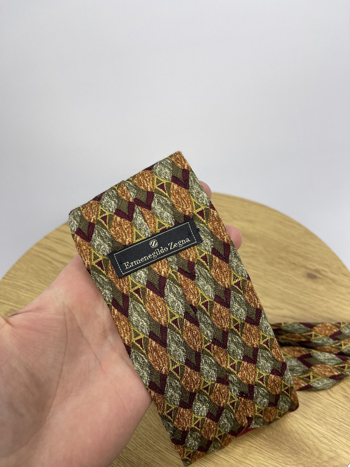 Ermenegildo Zegna Ermenegildo Zegna 100% Silk Ties Italy Vintage 90s Briwn New Size ONE SIZE - 5 Thumbnail
