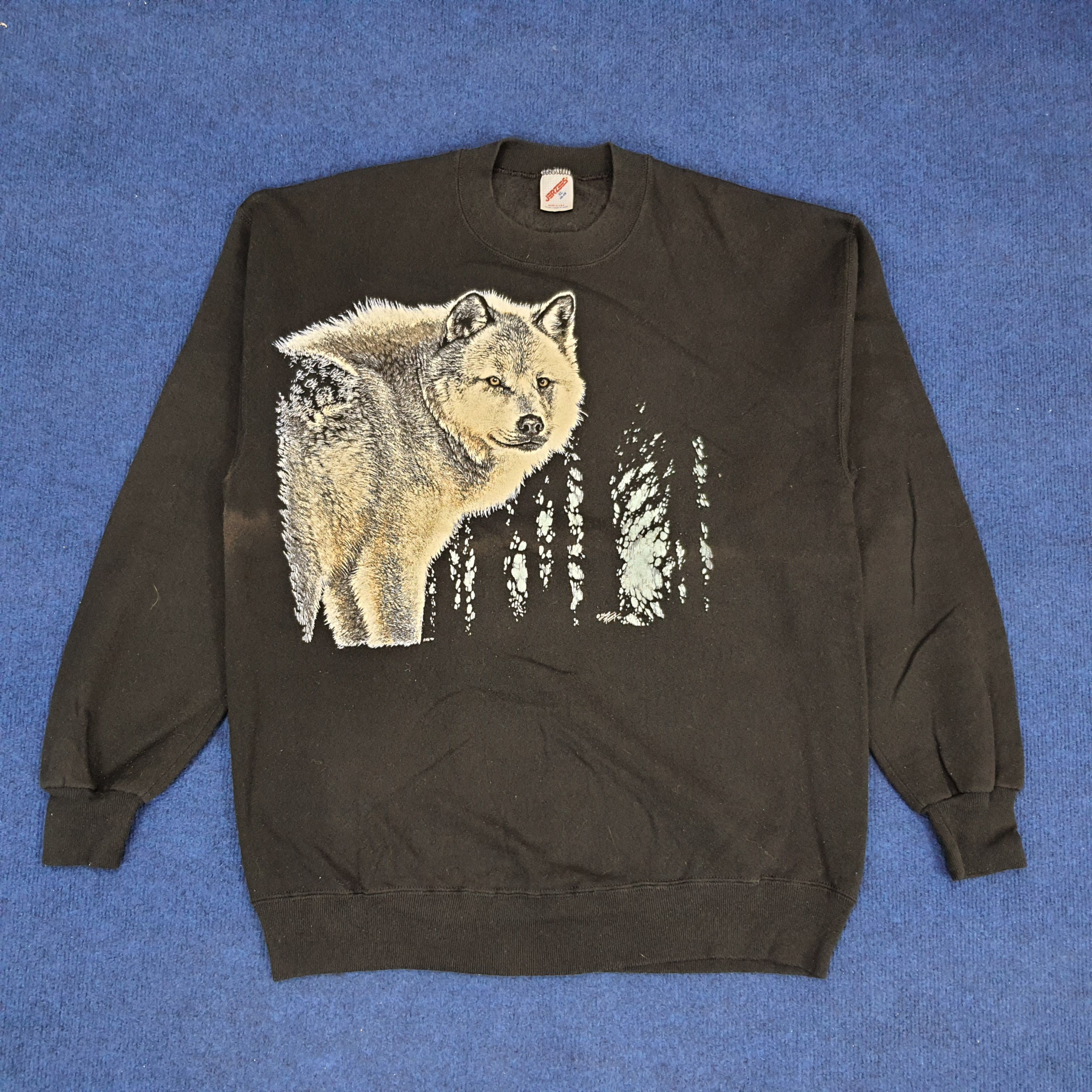Habitat × Vintage Vintage Habitat Wolf Winter Streetwear Sweatshirt Size US M / EU 48-50 / 2 - 1 Thumbnail